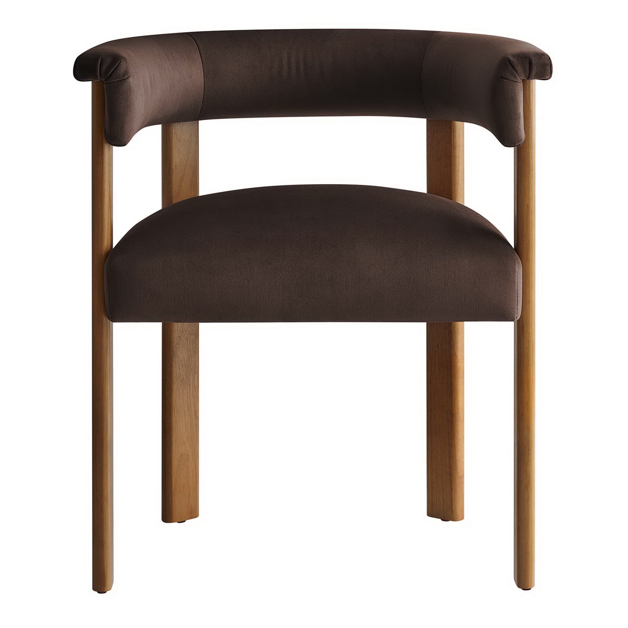 Modway Imogen Performance Velvet Barrel Dining Chairs Set of 2
