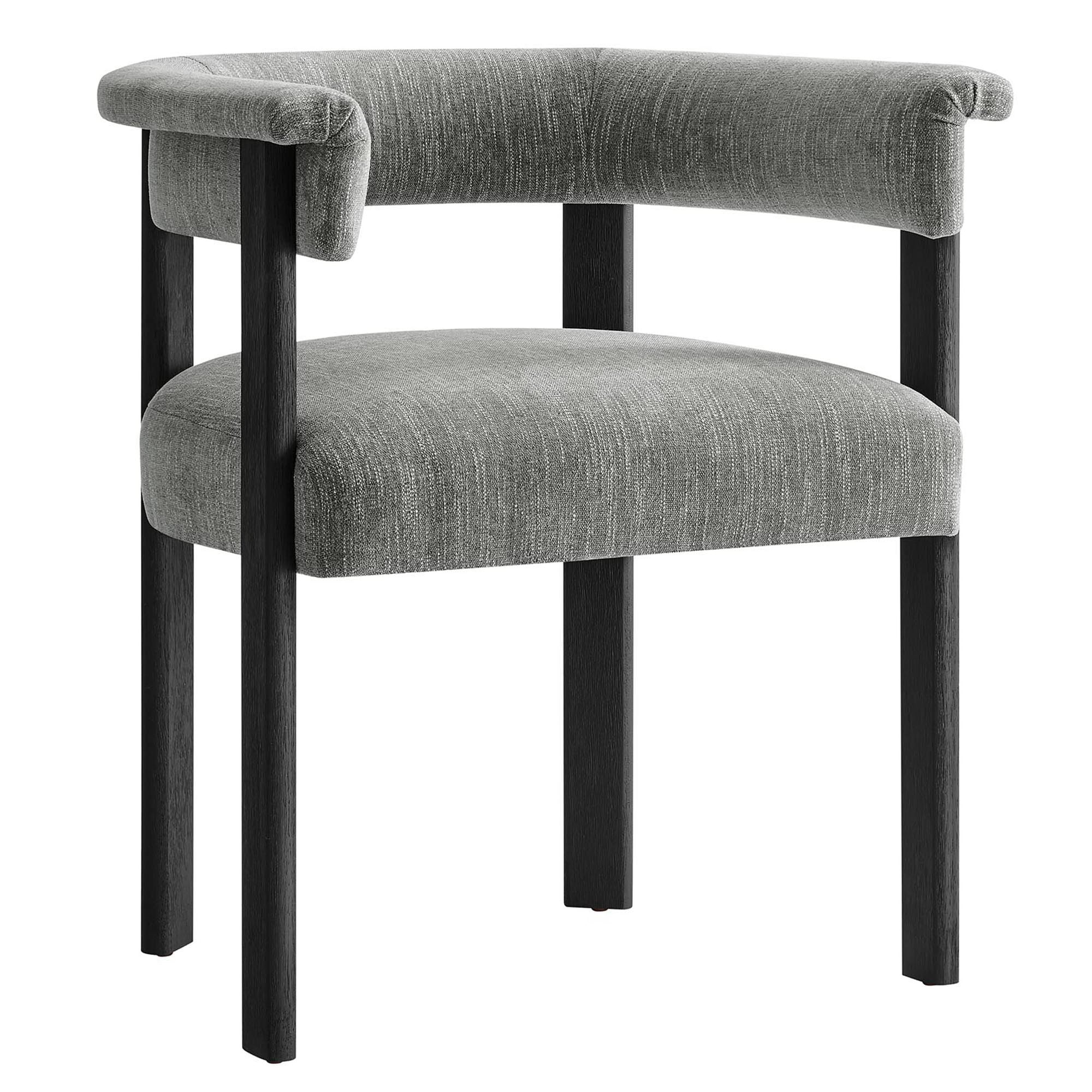 Modway Imogen Fabric Upholstered Barrel Dining Chairs Set of 2