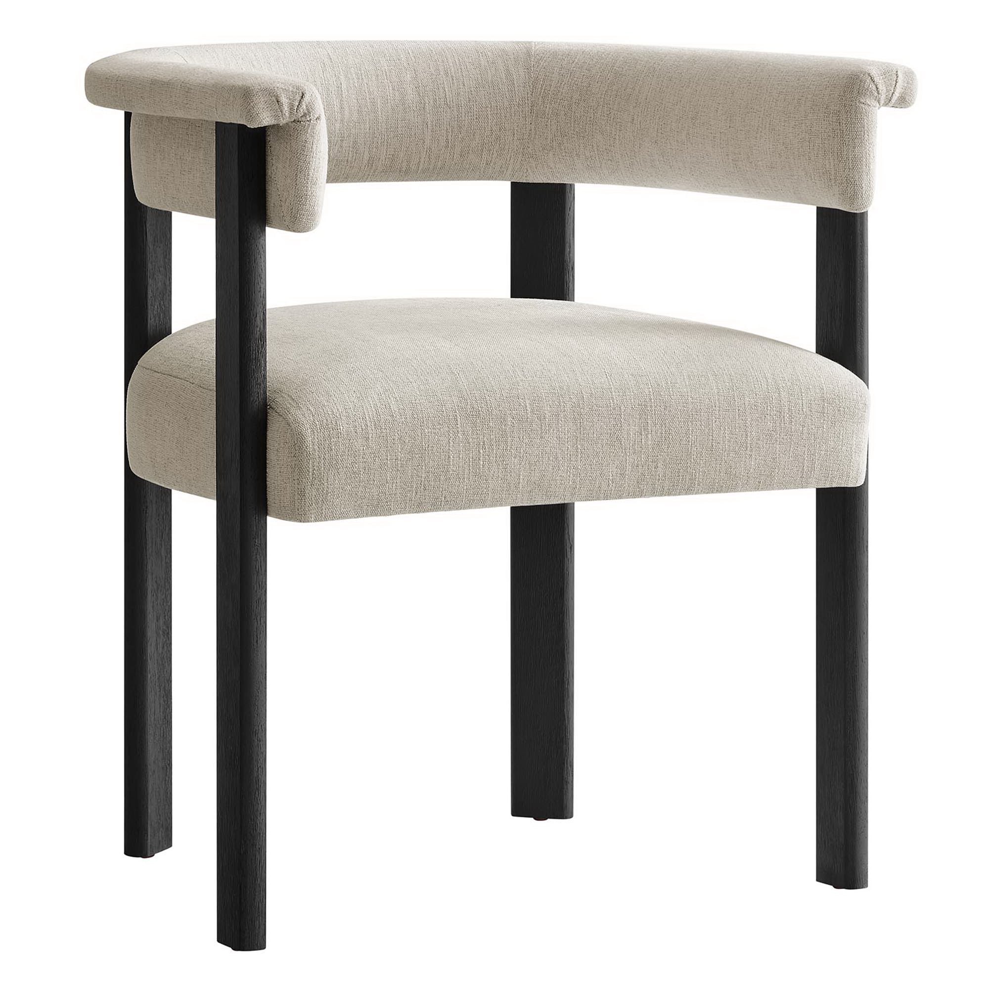 Modway Imogen Fabric Upholstered Barrel Dining Chairs Set of 2