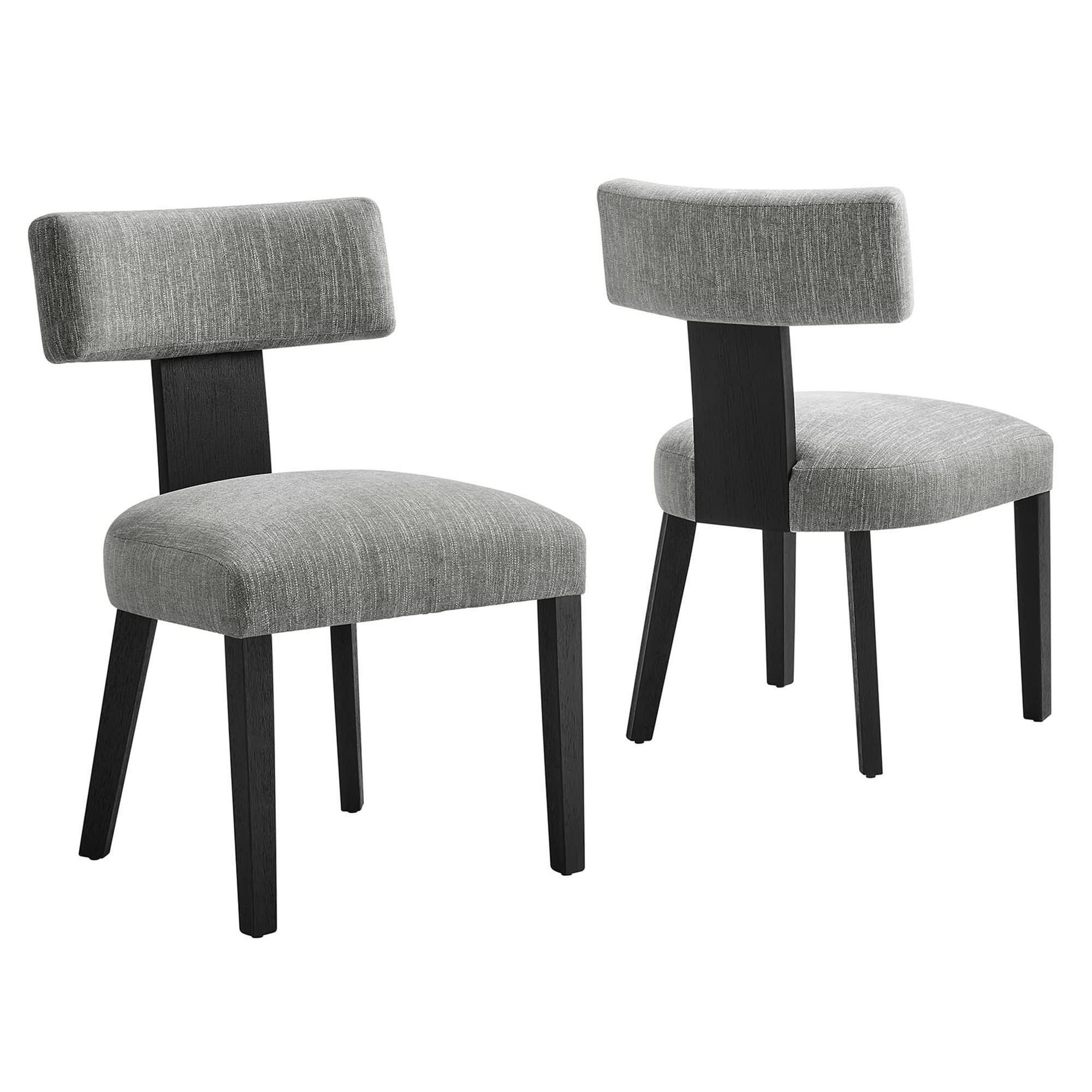 Modway Nalani Fabric Upholstered Dining Chairs Set of 2