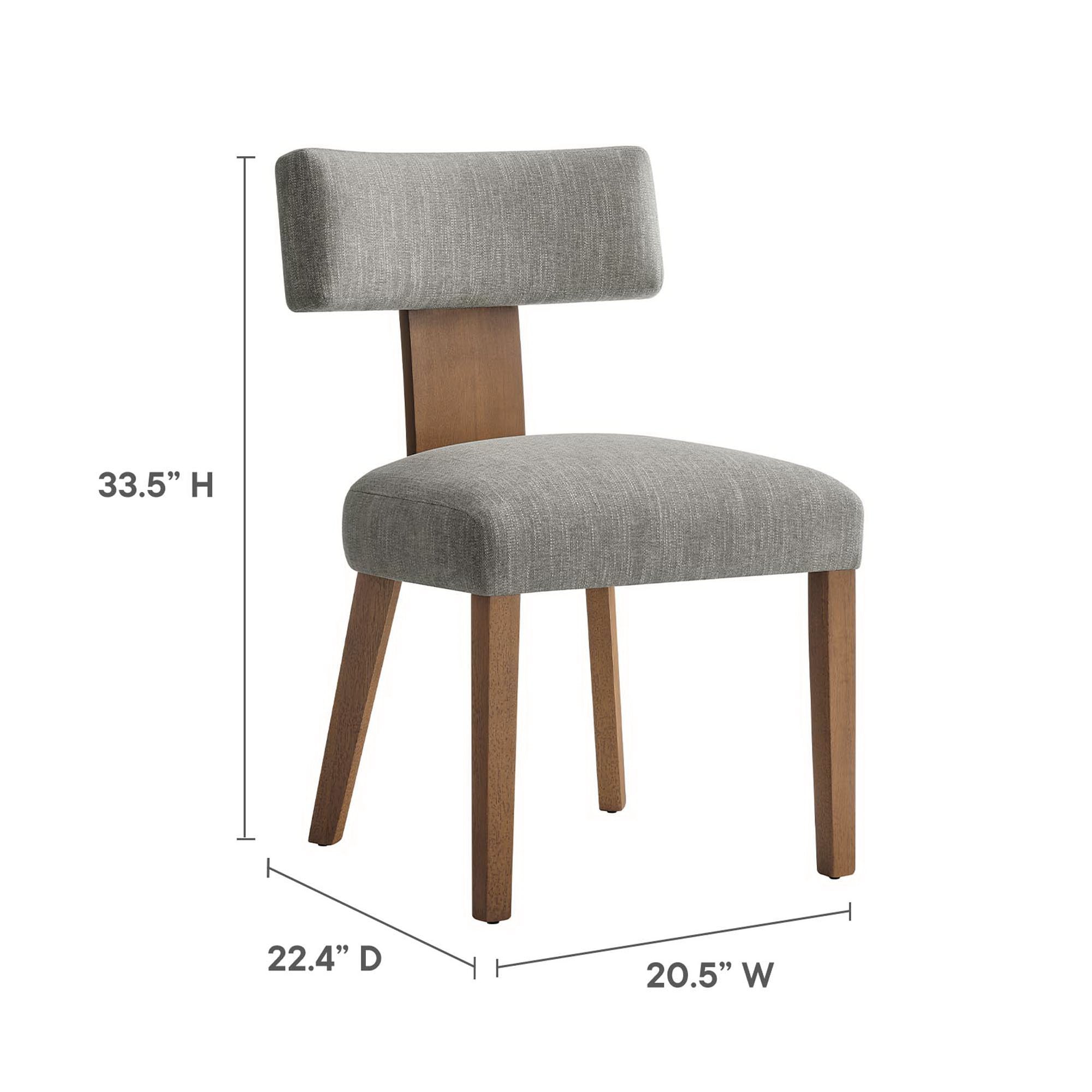 Modway Nalani Fabric Upholstered Dining Chairs Set of 2