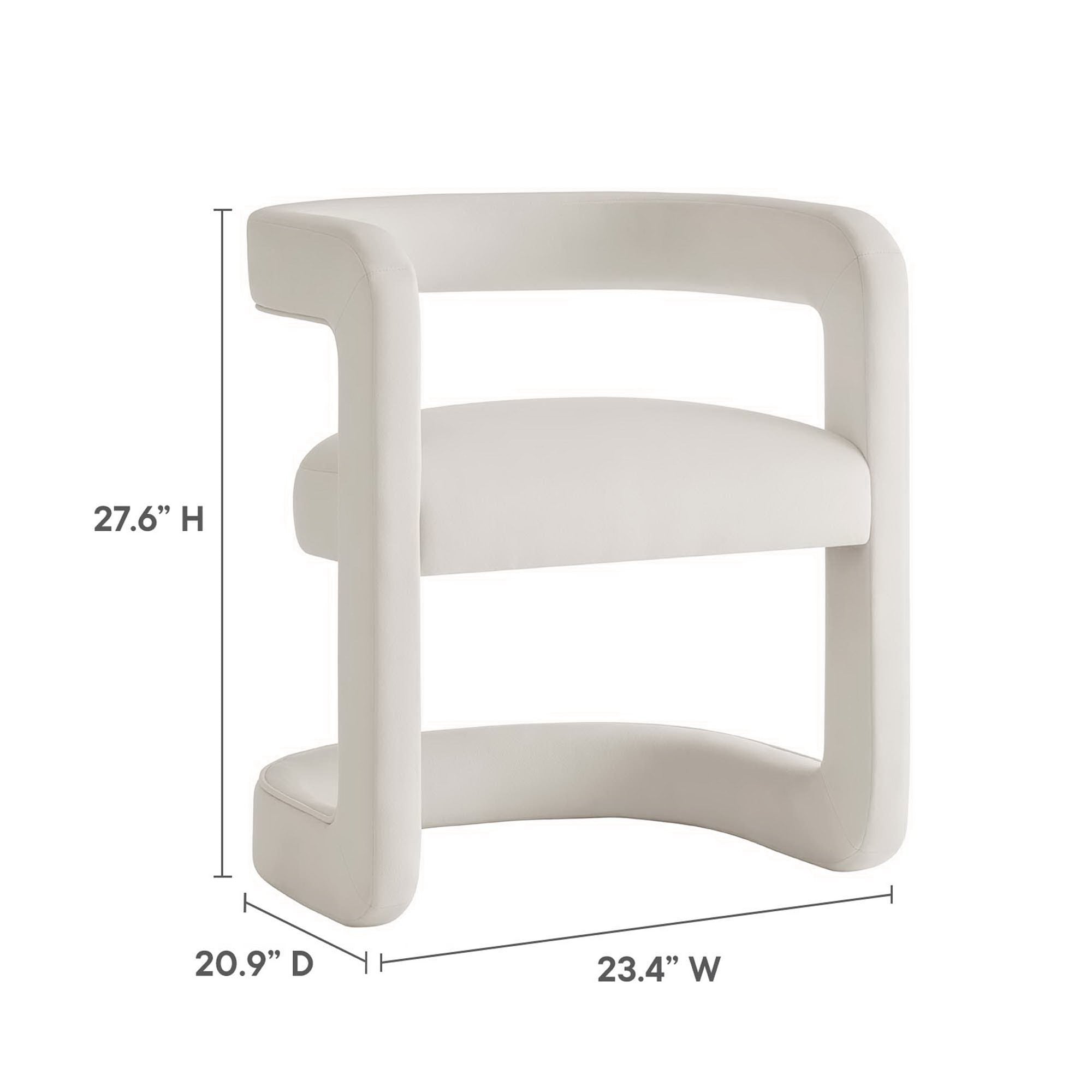 Modway Winslow Barrel Performance Velvet Dining Chair