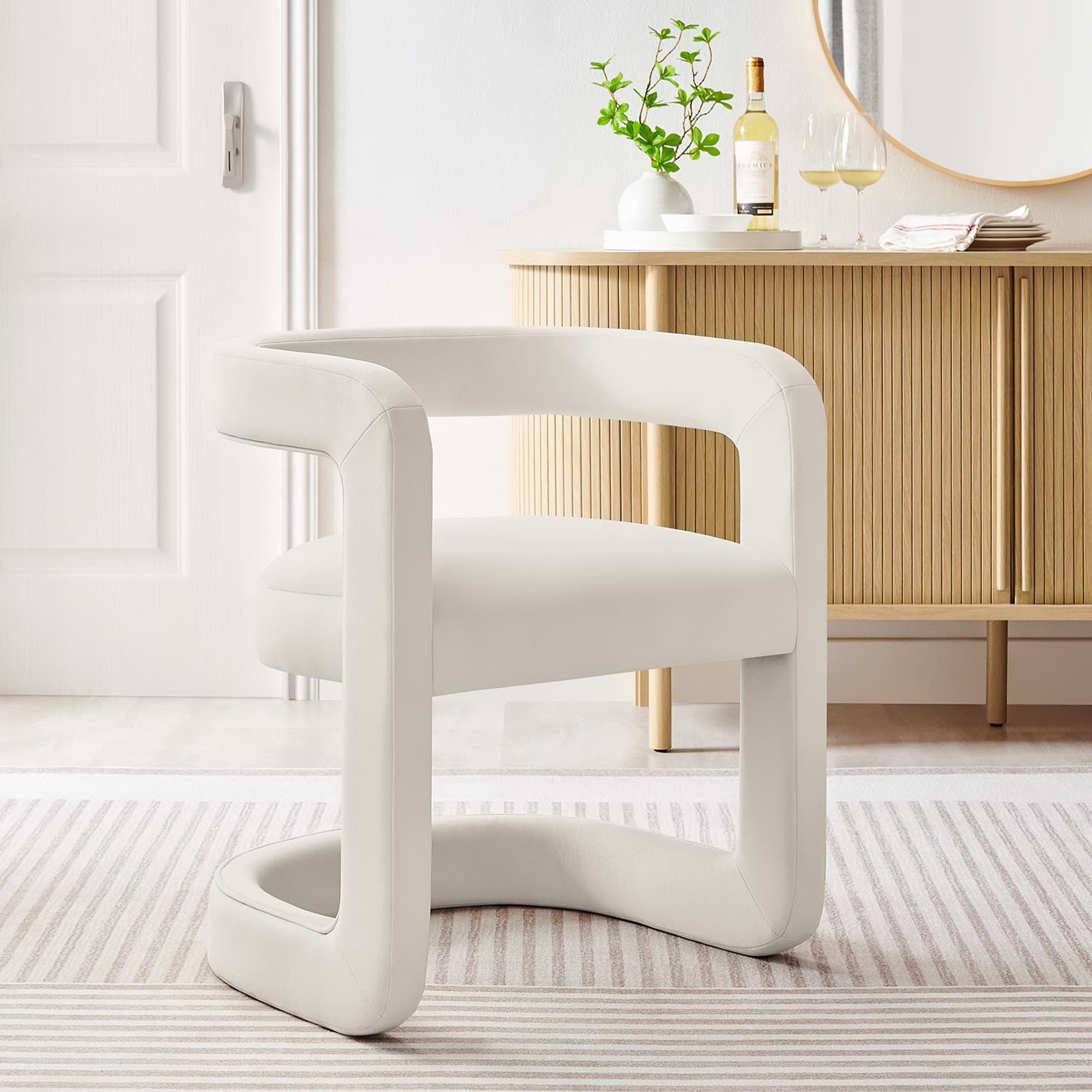 Modway Winslow Barrel Performance Velvet Dining Chair