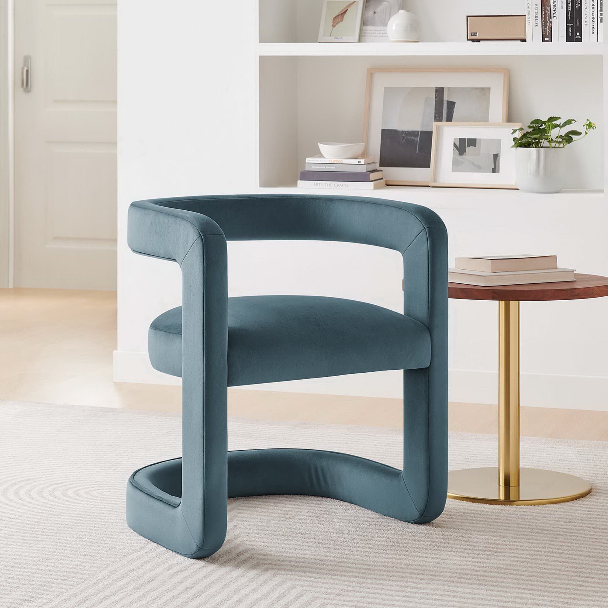 Modway Winslow Barrel Performance Velvet Dining Chair