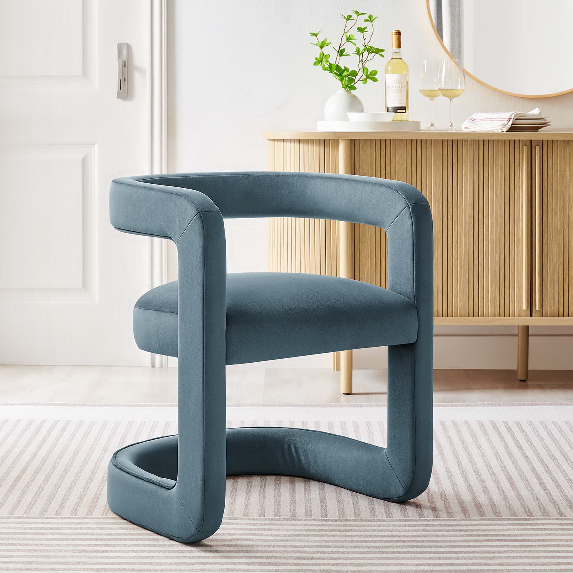 Modway Winslow Barrel Performance Velvet Dining Chair