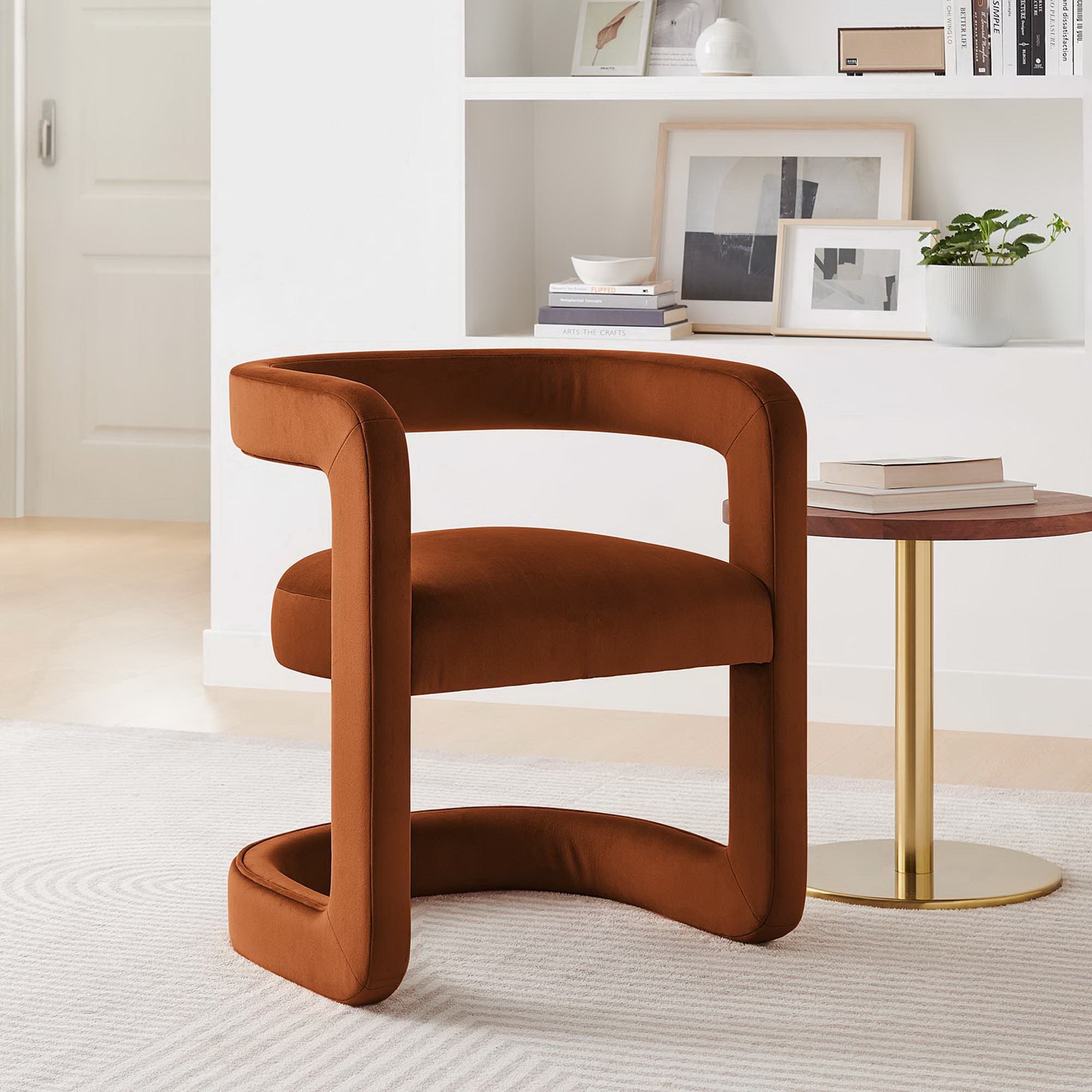 Modway Winslow Barrel Performance Velvet Dining Chair