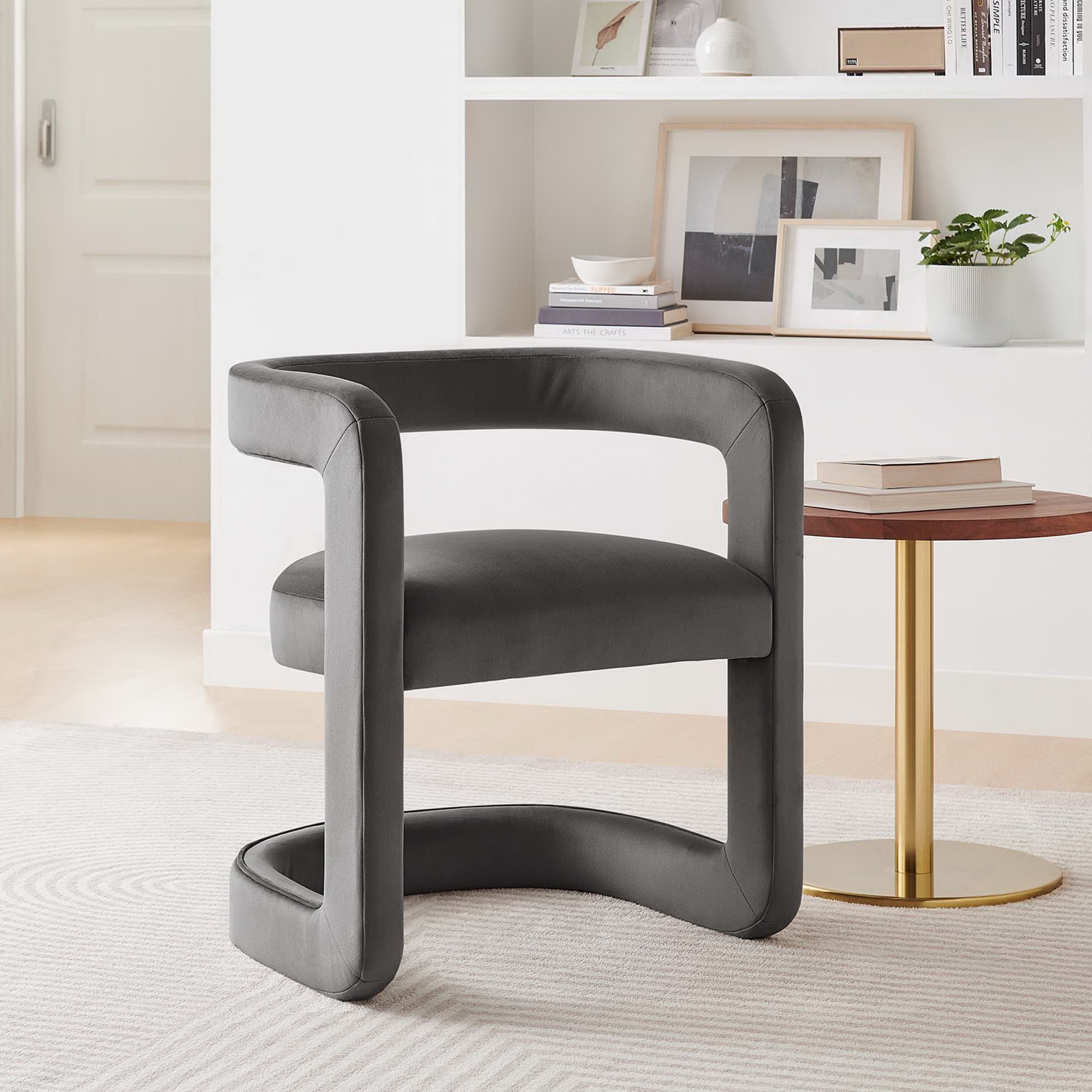 Modway Winslow Barrel Performance Velvet Dining Chair