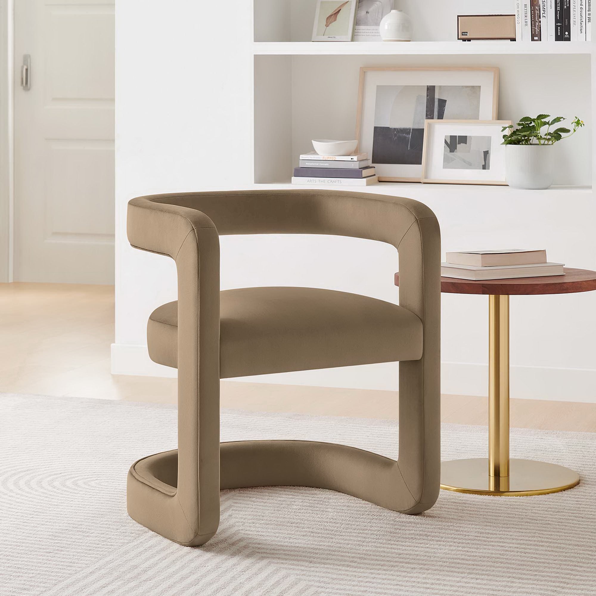 Modway Winslow Barrel Performance Velvet Dining Chair