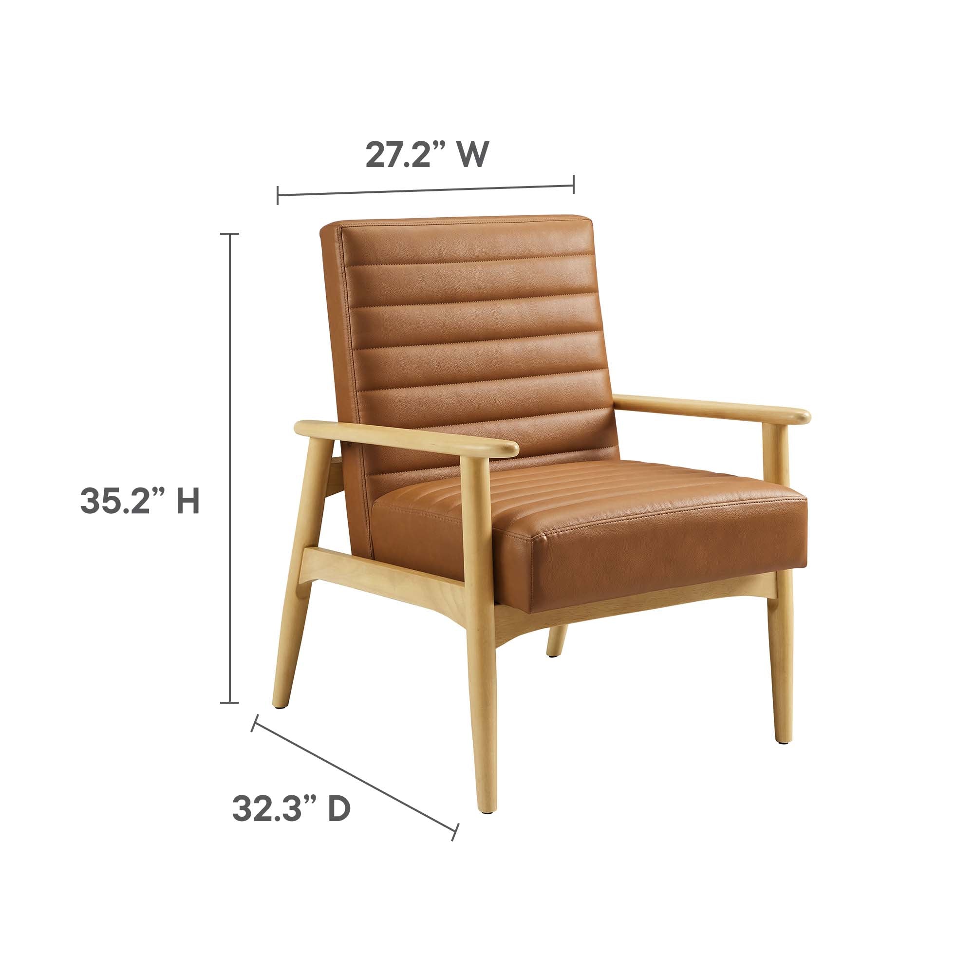 Modway Jensen Vegan Leather Accent Chair