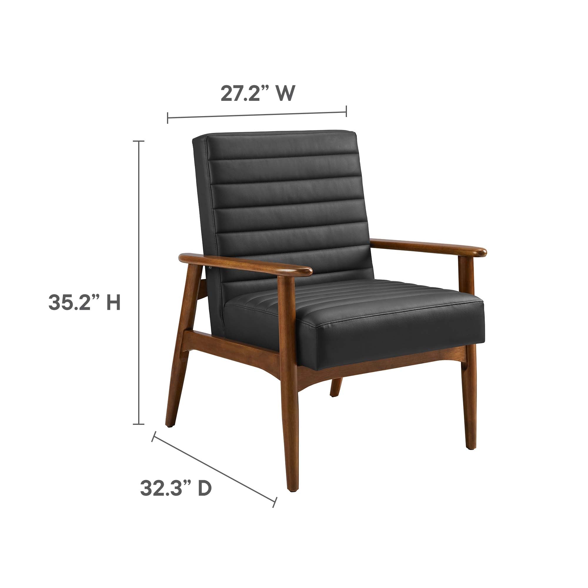 Modway Jensen Vegan Leather Accent Chair