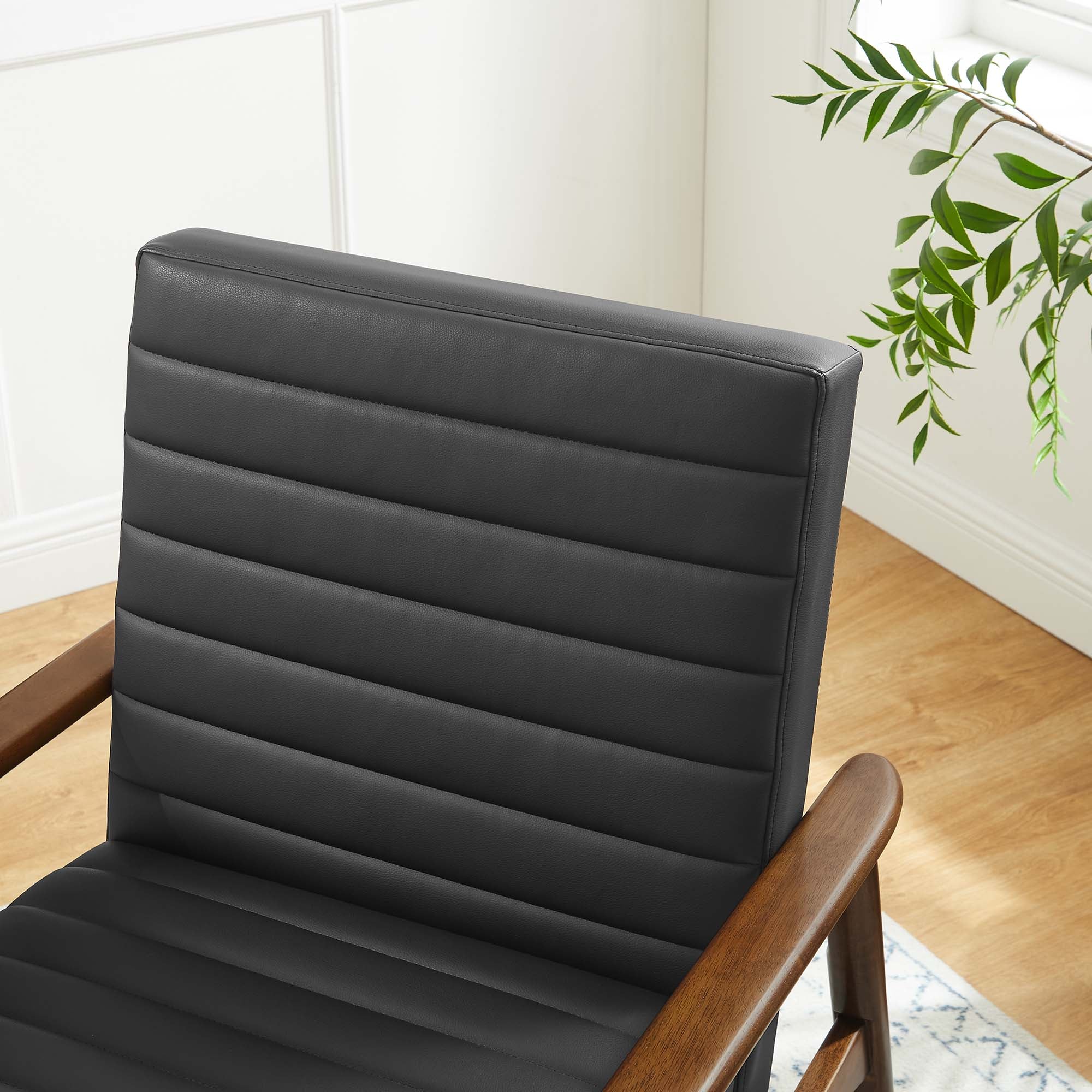 Modway Jensen Vegan Leather Accent Chair