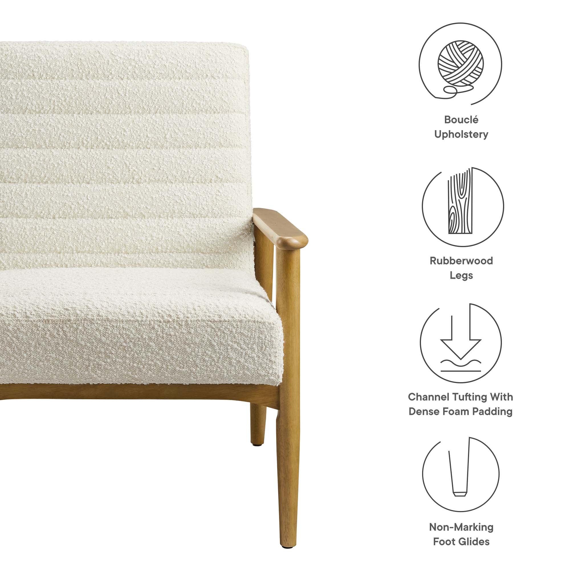 Modway Jensen Boucle Fabric Accent Chair