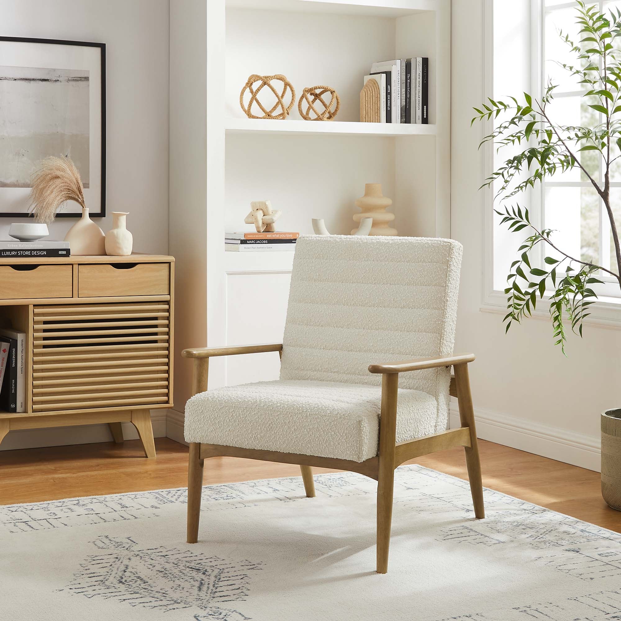 Modway Jensen Boucle Fabric Accent Chair
