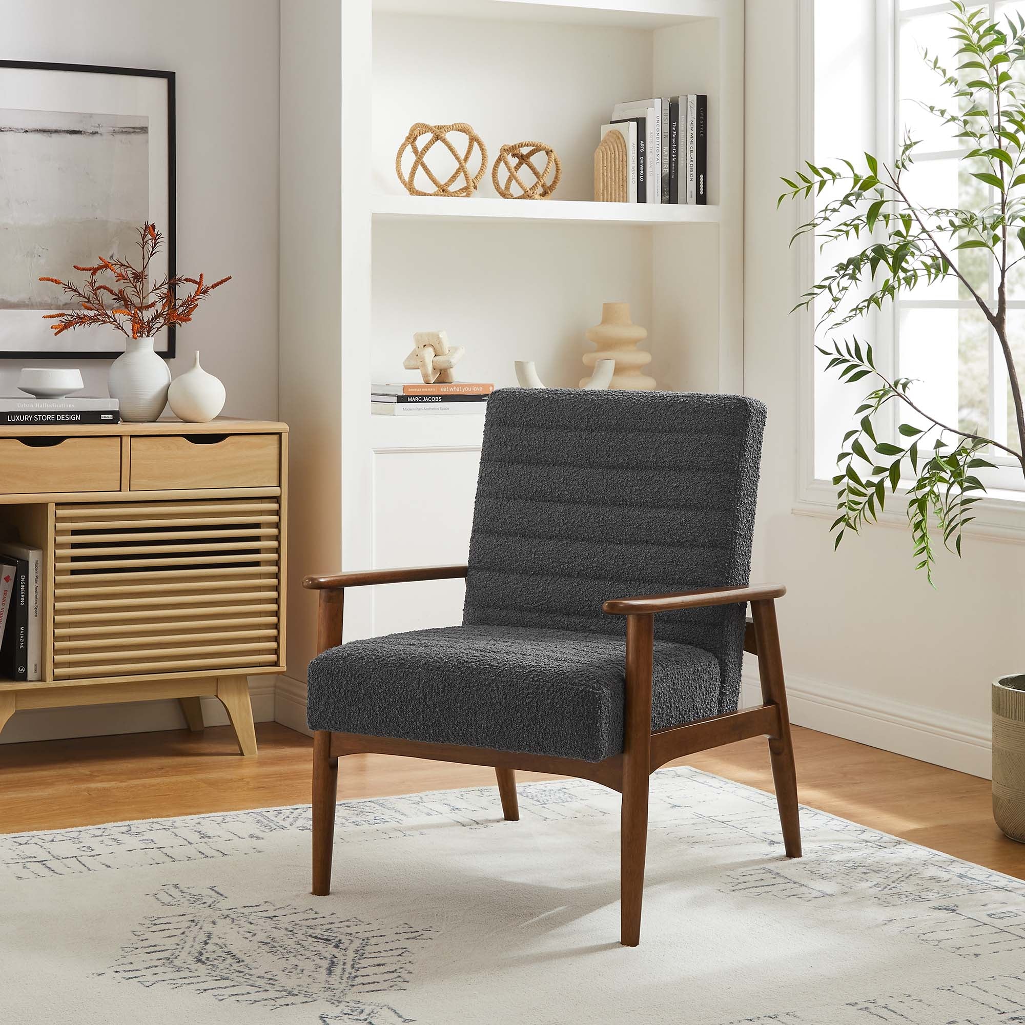 Modway Jensen Boucle Fabric Accent Chair