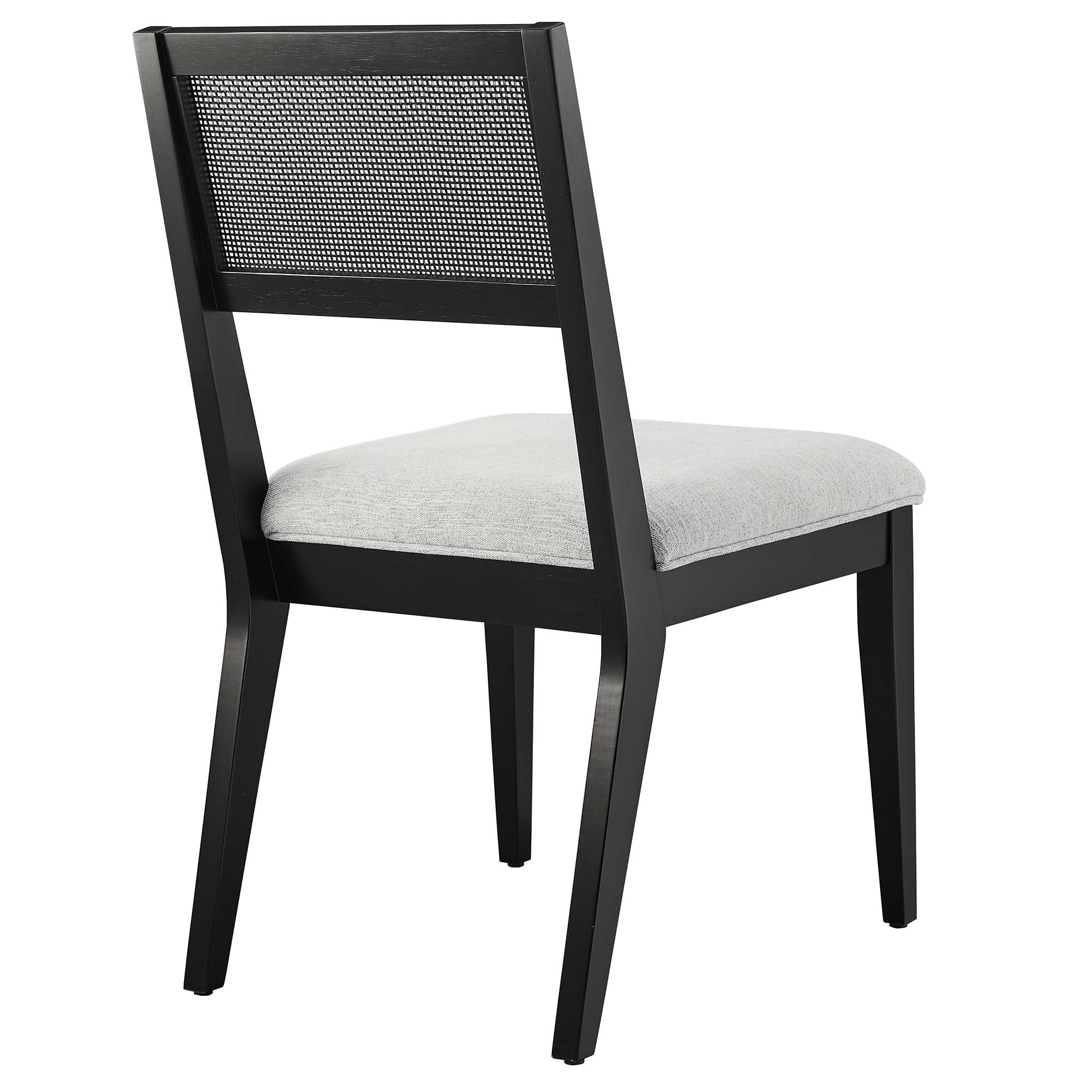 Modway Nimba Faux Rattan Fabric Dining Chairs Set of 2