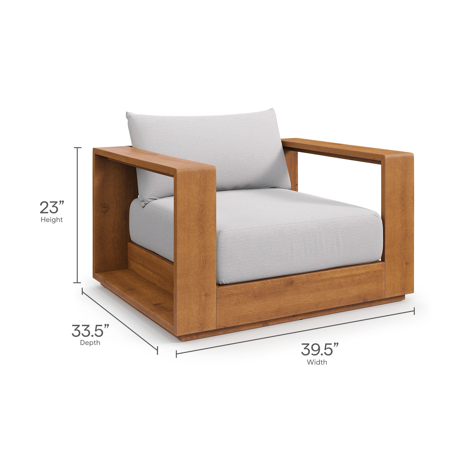 Modway Tahoe Outdoor Patio Acacia Wood Chair