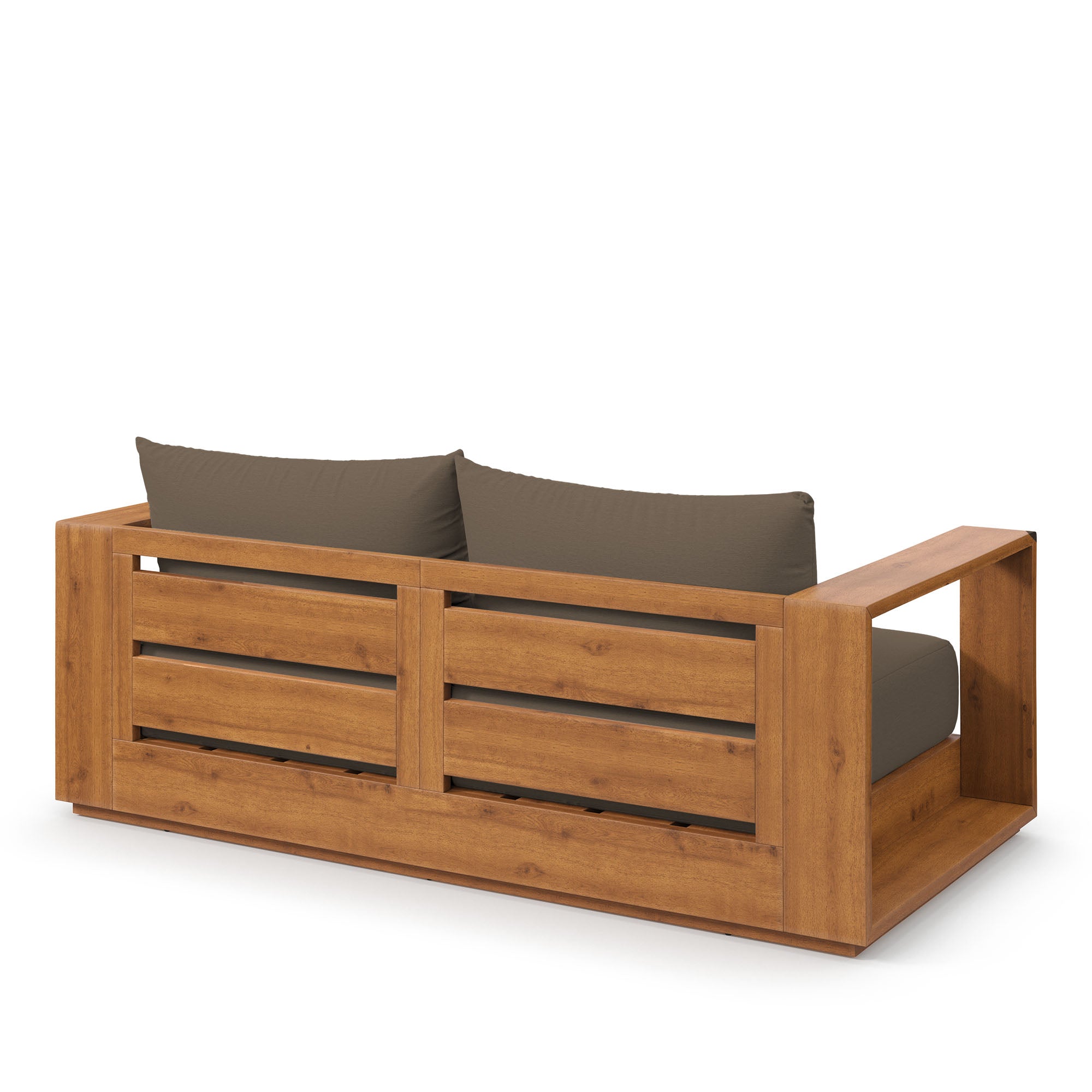 Modway Tahoe Acacia Wood Outdoor Patio Acacia Wood Loveseat