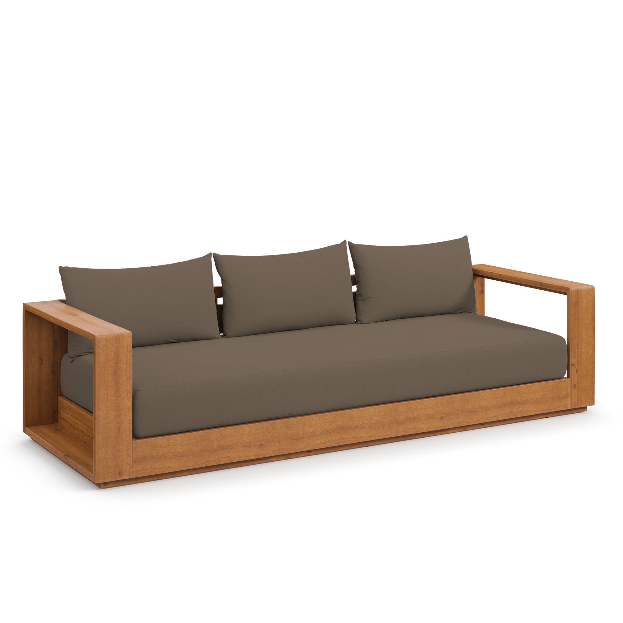 Modway Tahoe Outdoor Patio Acacia Wood Sofa