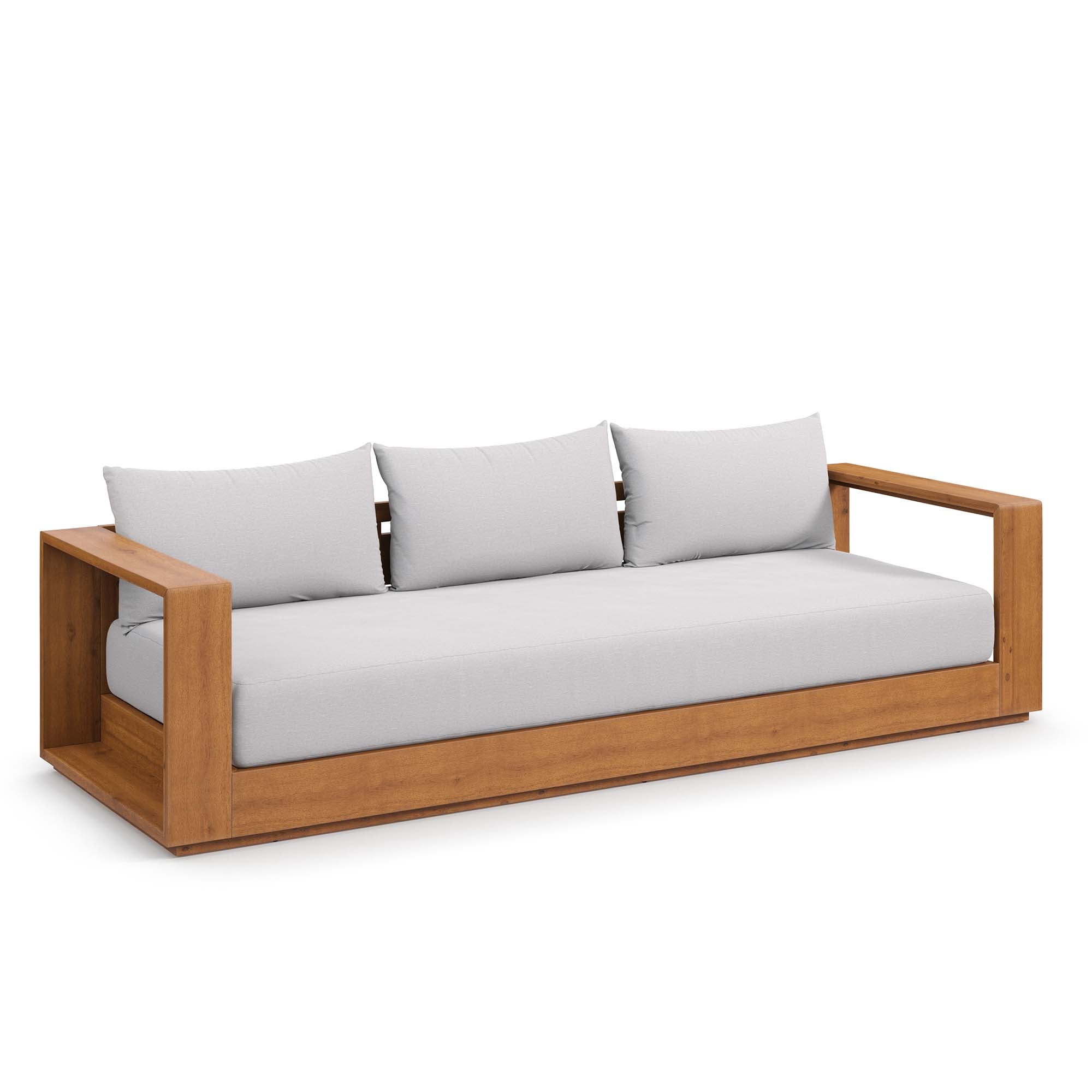 Modway Tahoe Outdoor Patio Acacia Wood Sofa