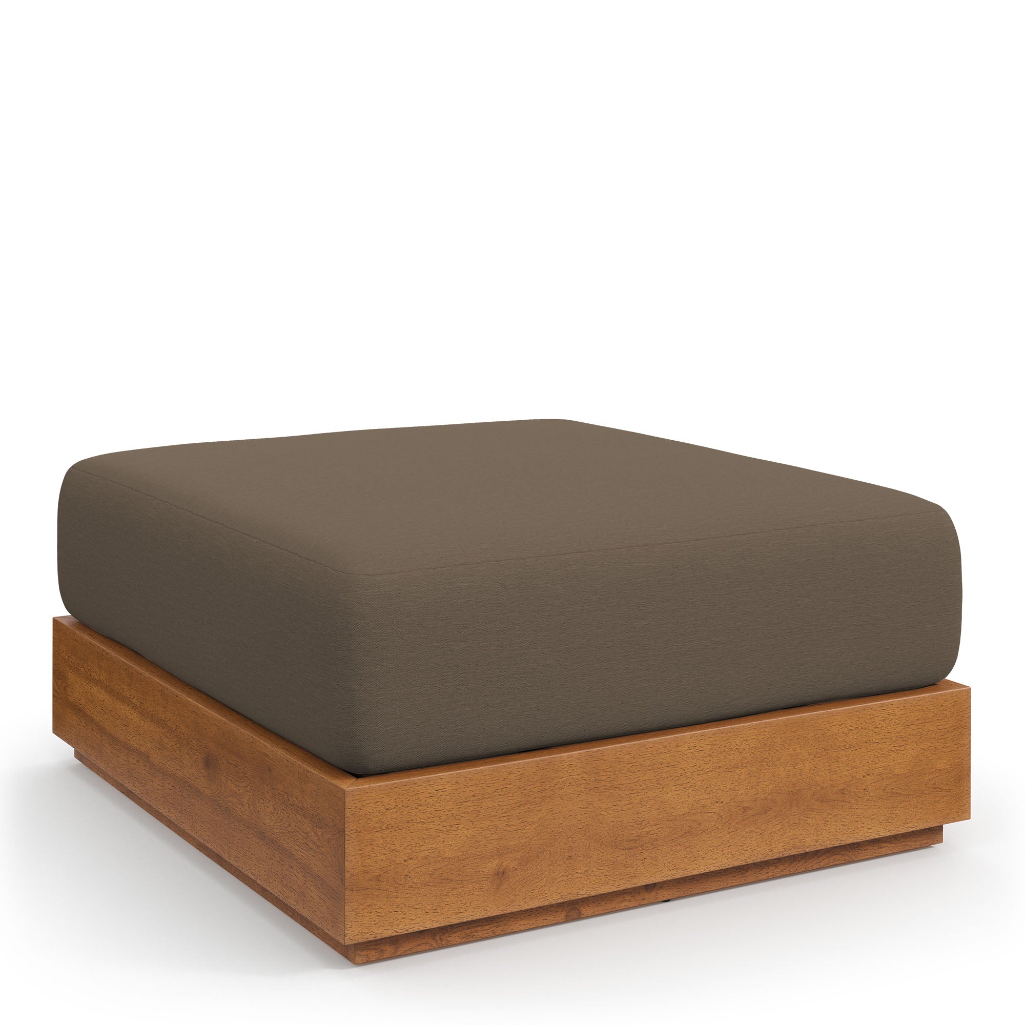 Modway Tahoe Outdoor Patio Acacia Wood Ottoman