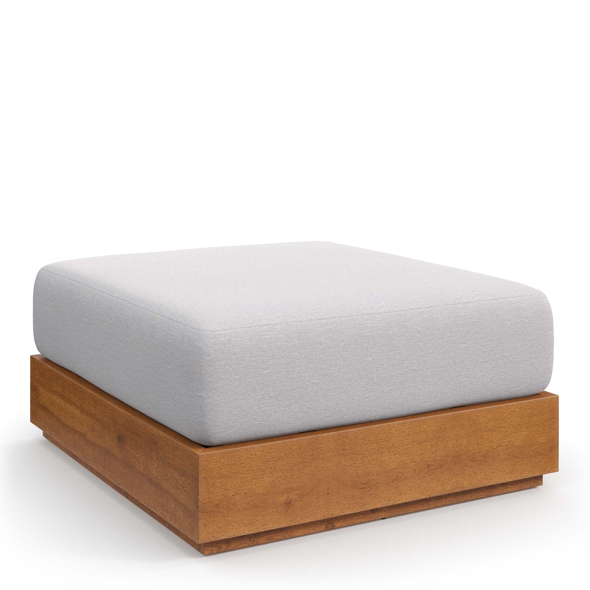 Modway Tahoe Outdoor Patio Acacia Wood Ottoman
