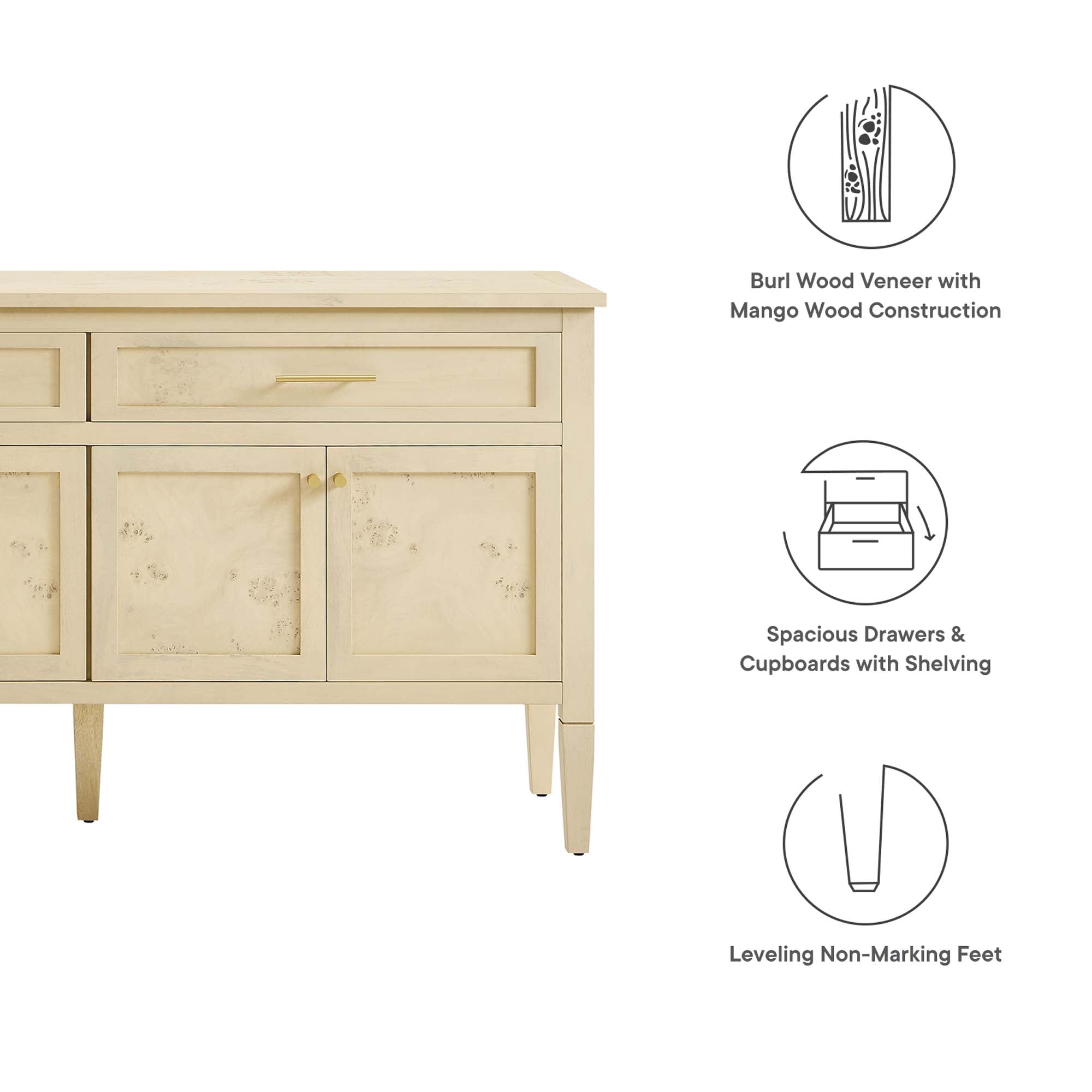 Modway Elysian 62" Wood Sideboard