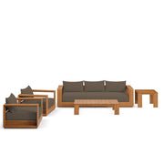 Modway Tahoe 5-Piece Outdoor Patio Acacia Wood Furniture Set