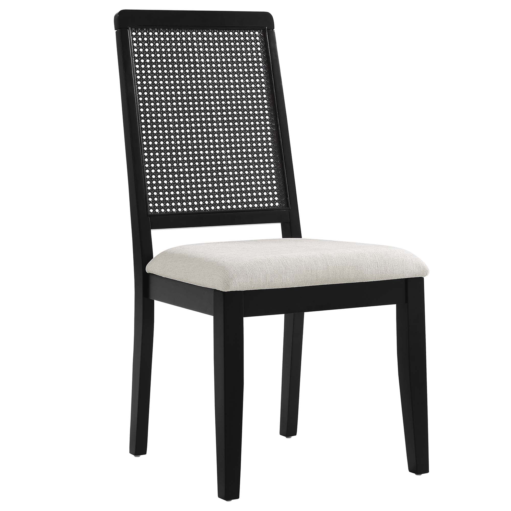 Modway Arlo Faux Rattan and Wood Dining Side Chairs Set of 2