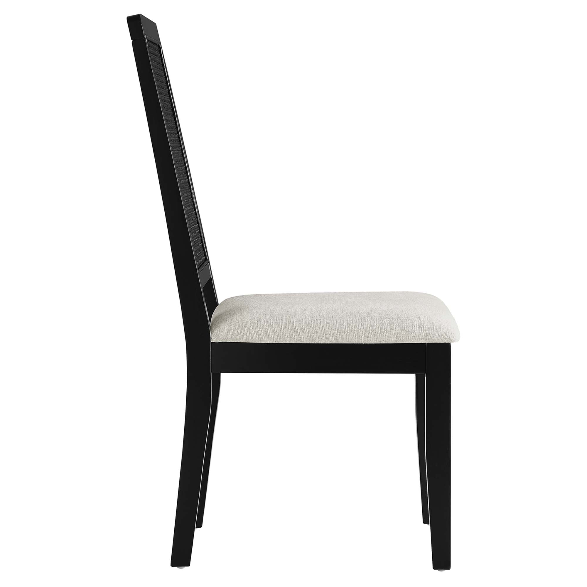 Modway Arlo Faux Rattan and Wood Dining Side Chairs Set of 2