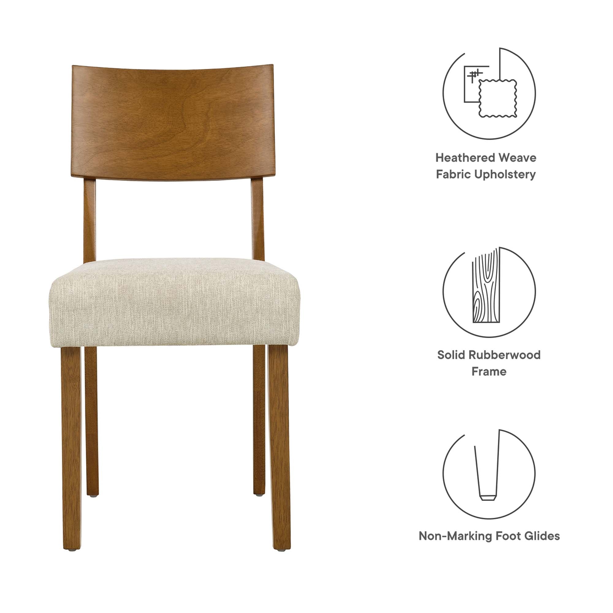 Modway Pax Wood Dining Side Chairs Set of 2