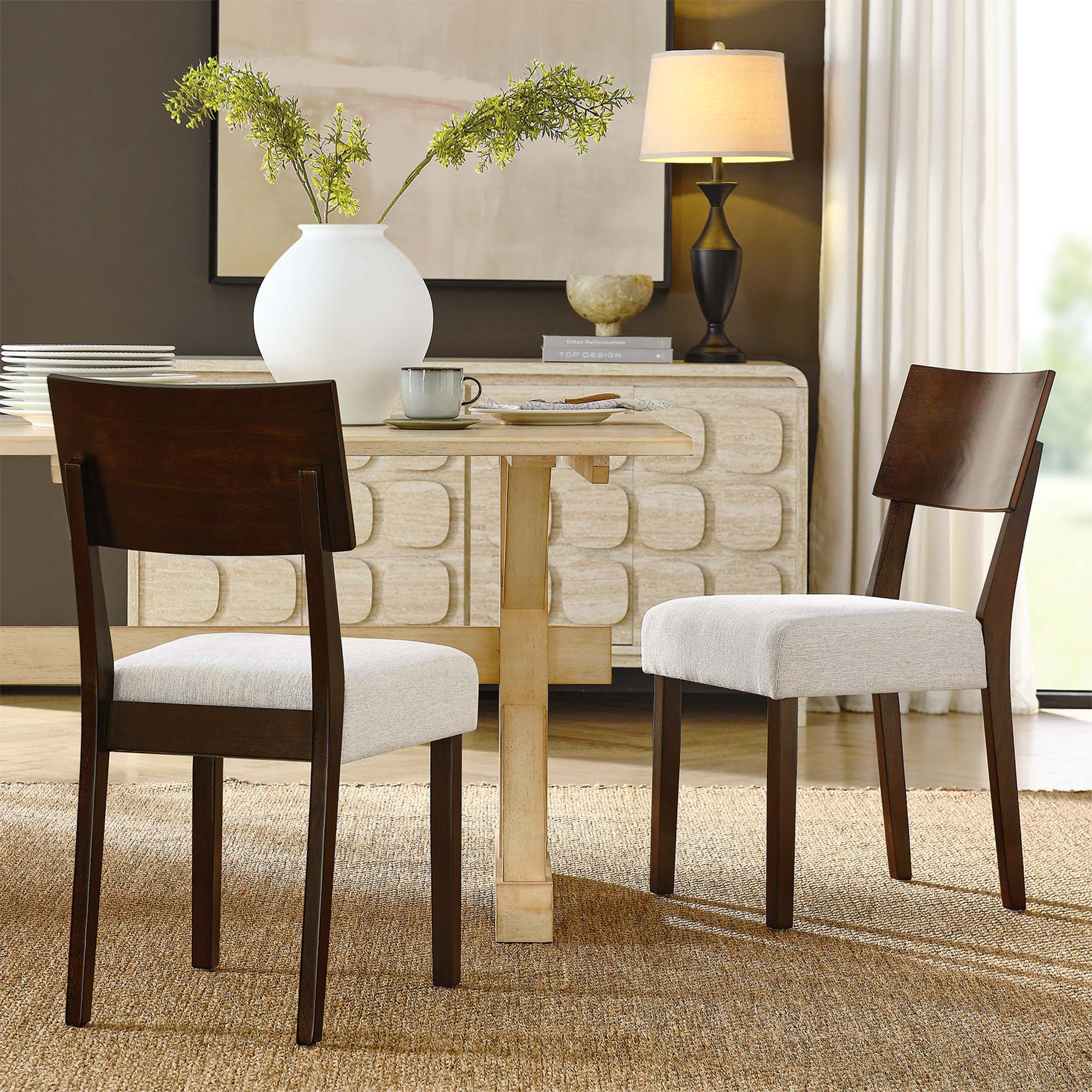 Modway Pax Wood Dining Side Chairs Set of 2