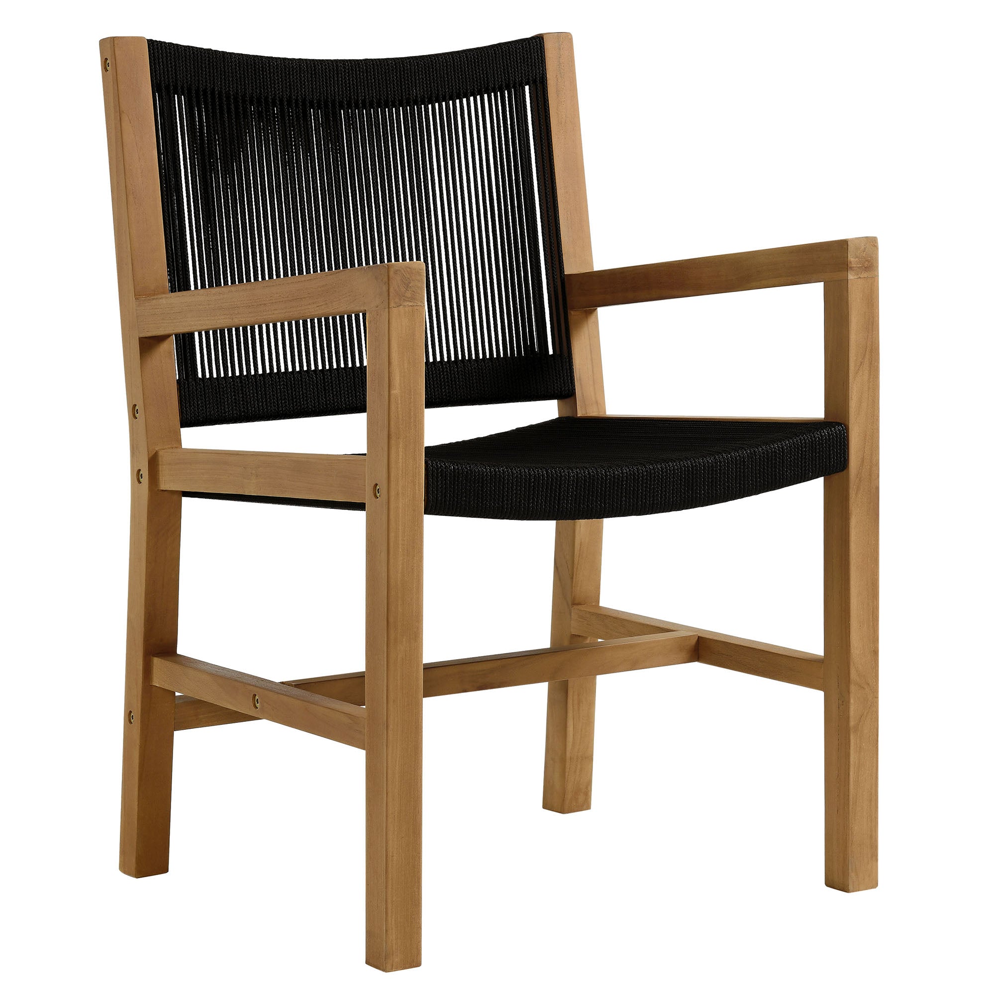 Modway Vienna 7-Piece Outdoor Patio Teak and Rope Dining Set