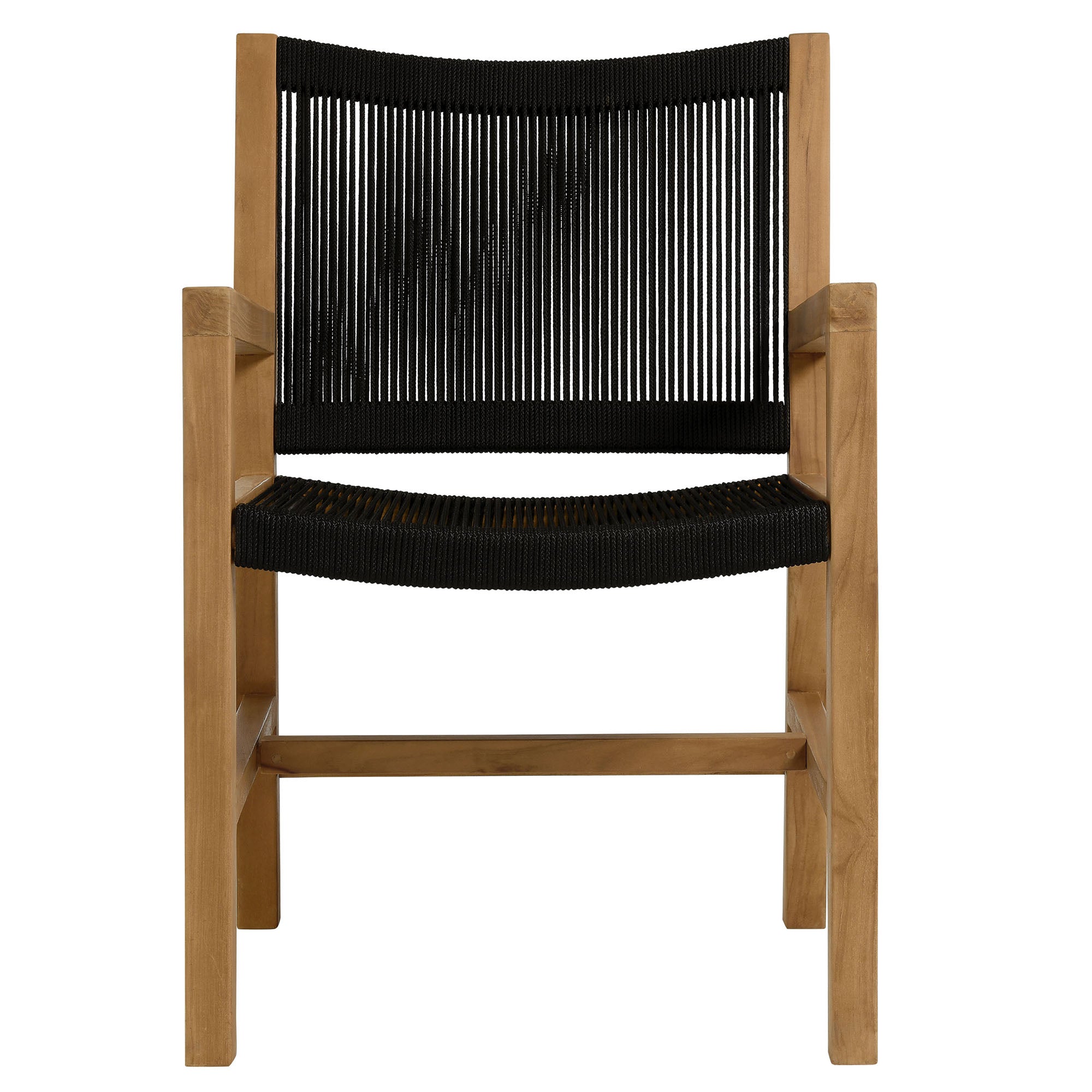 Modway Vienna 7-Piece Outdoor Patio Teak and Rope Dining Set