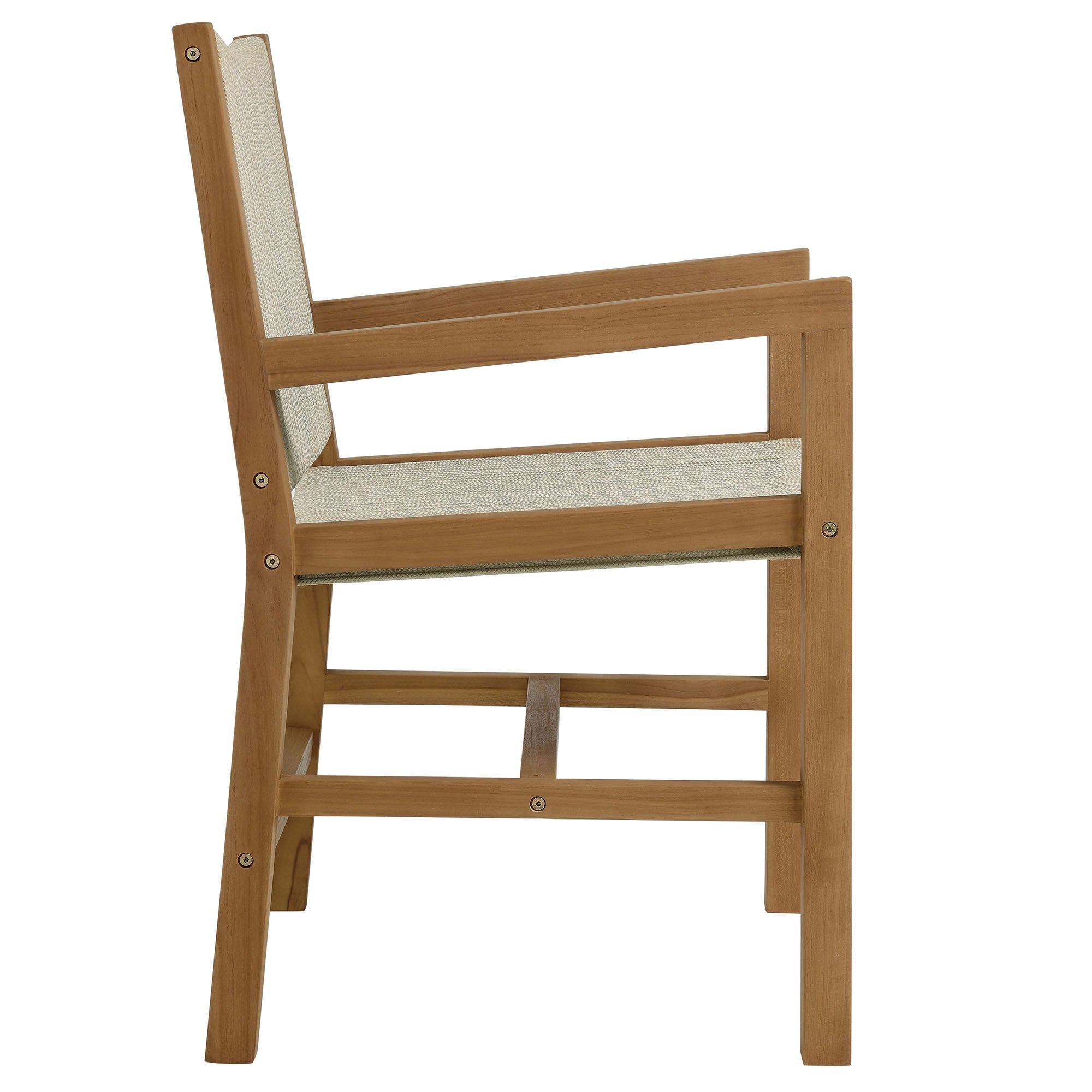 Modway Vienna 7-Piece Outdoor Patio Teak and Rope Dining Set