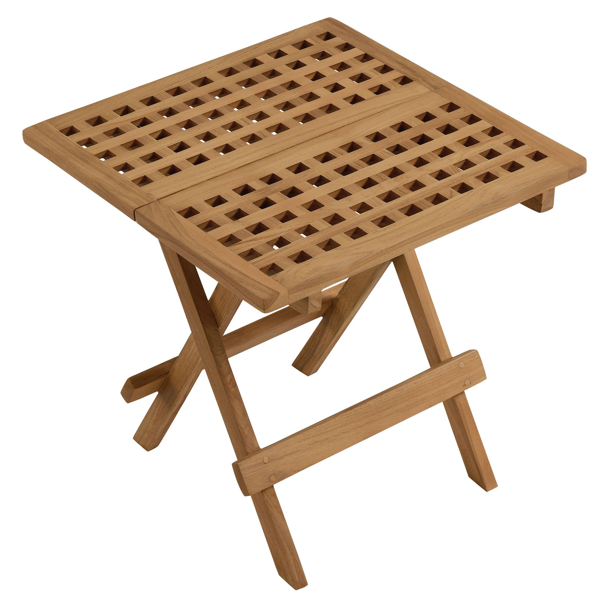 Modway Vienna Outdoor Patio Teak Wood Side Table