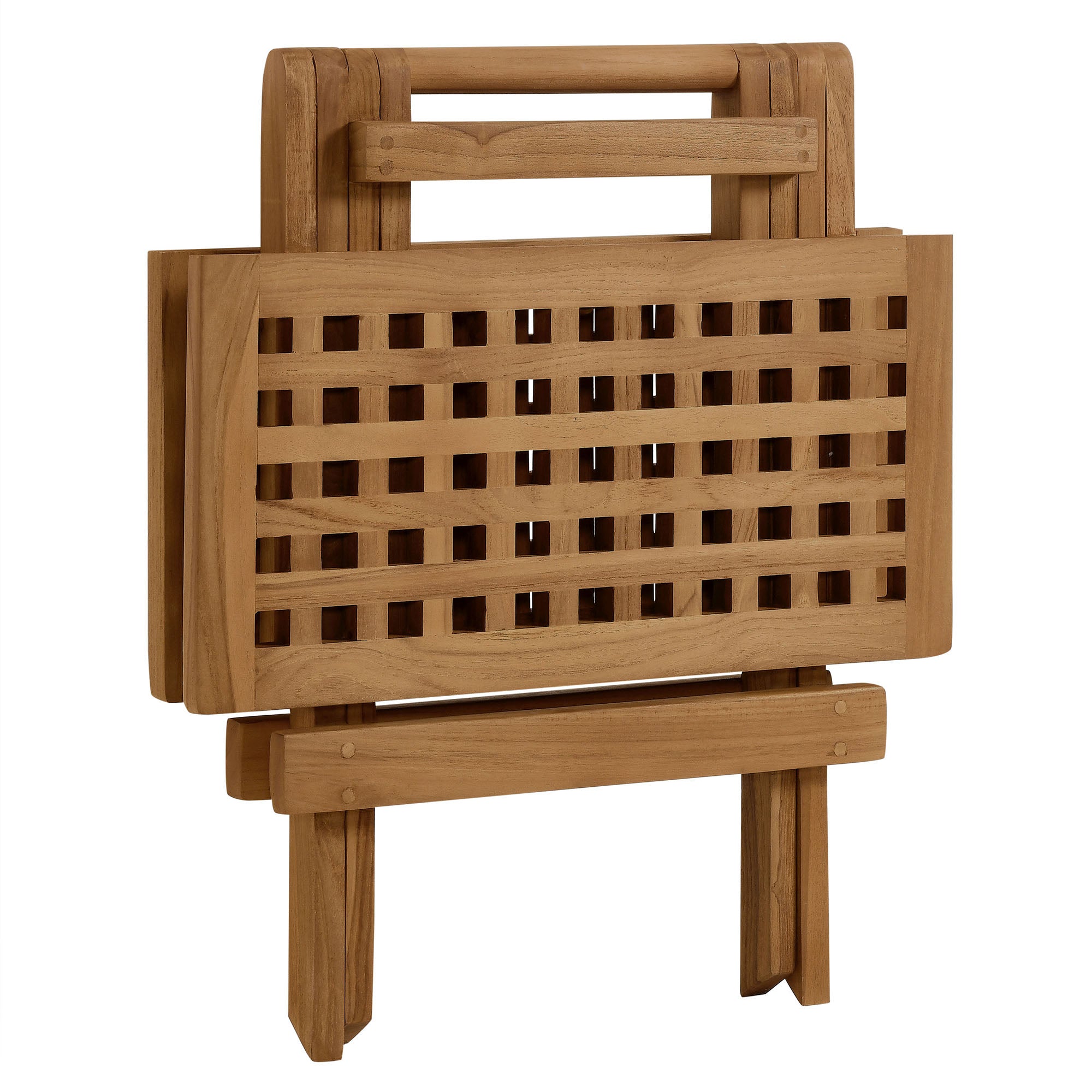 Modway Vienna Outdoor Patio Teak Wood Side Table