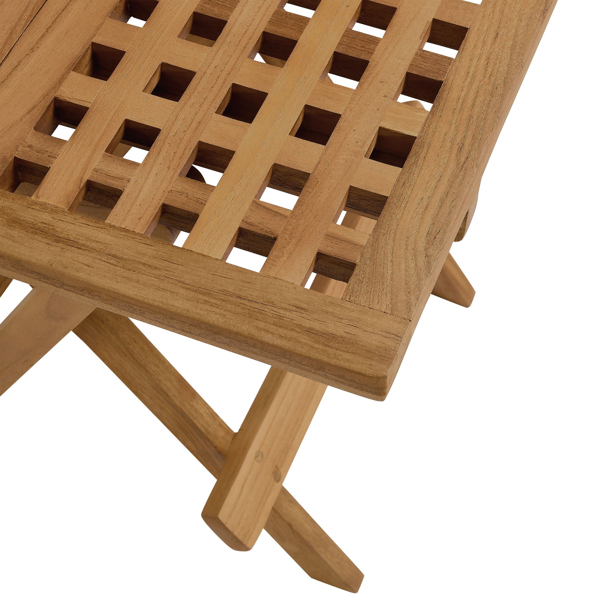 Modway Vienna Outdoor Patio Teak Wood Side Table