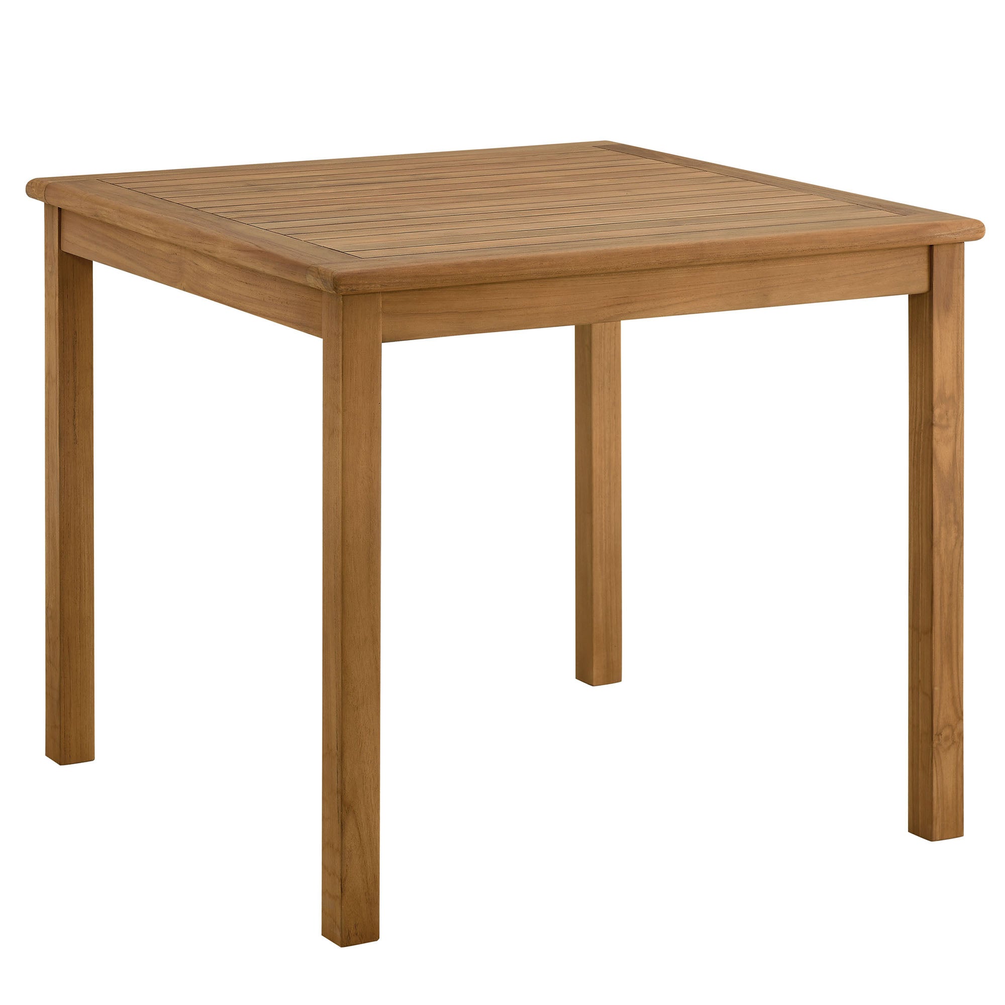 Modway Vienna 3-Piece Outdoor Patio Teak and Rope Dining Set with Armless Chiars