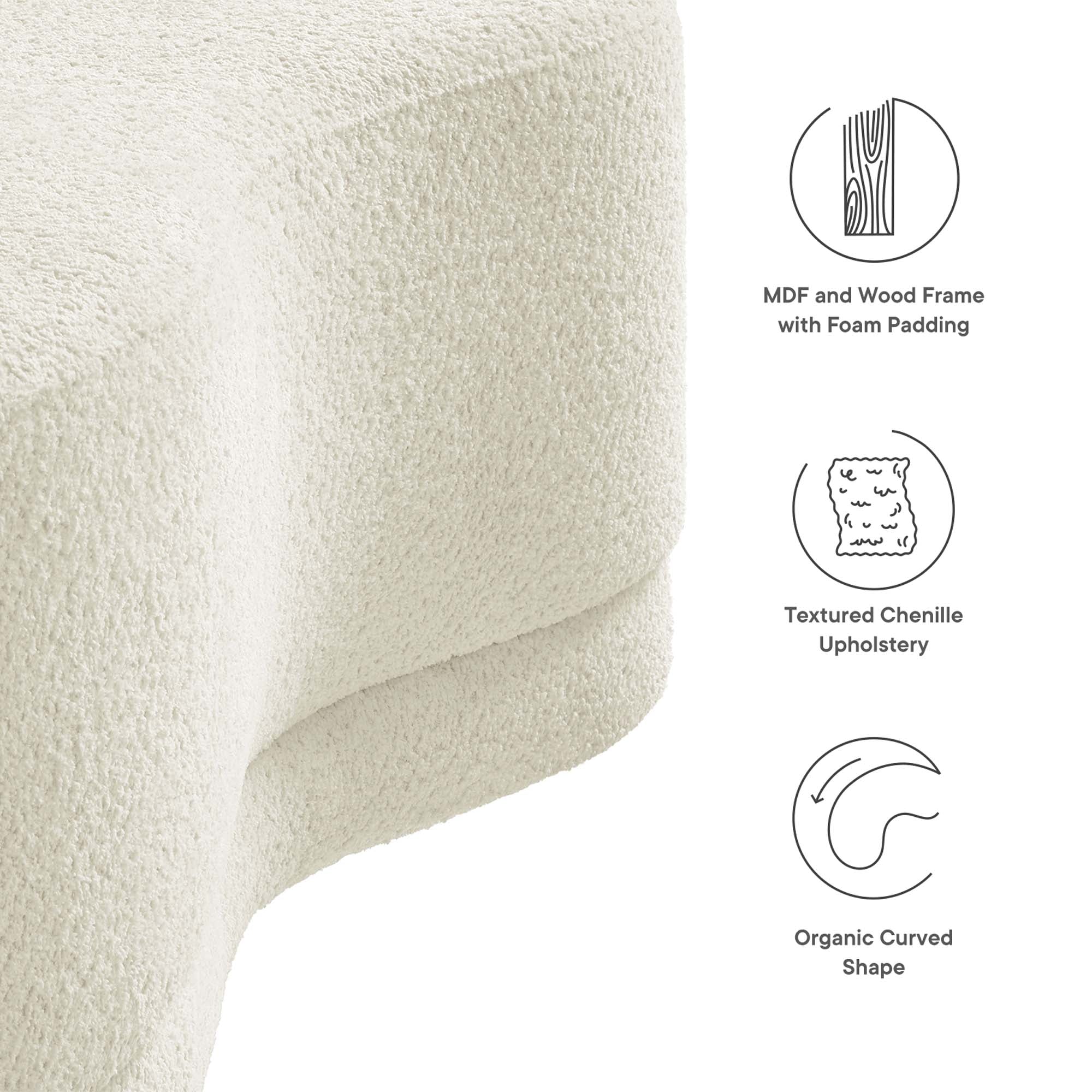 Modway Nimbus 48" Upholstered Ottoman Bench