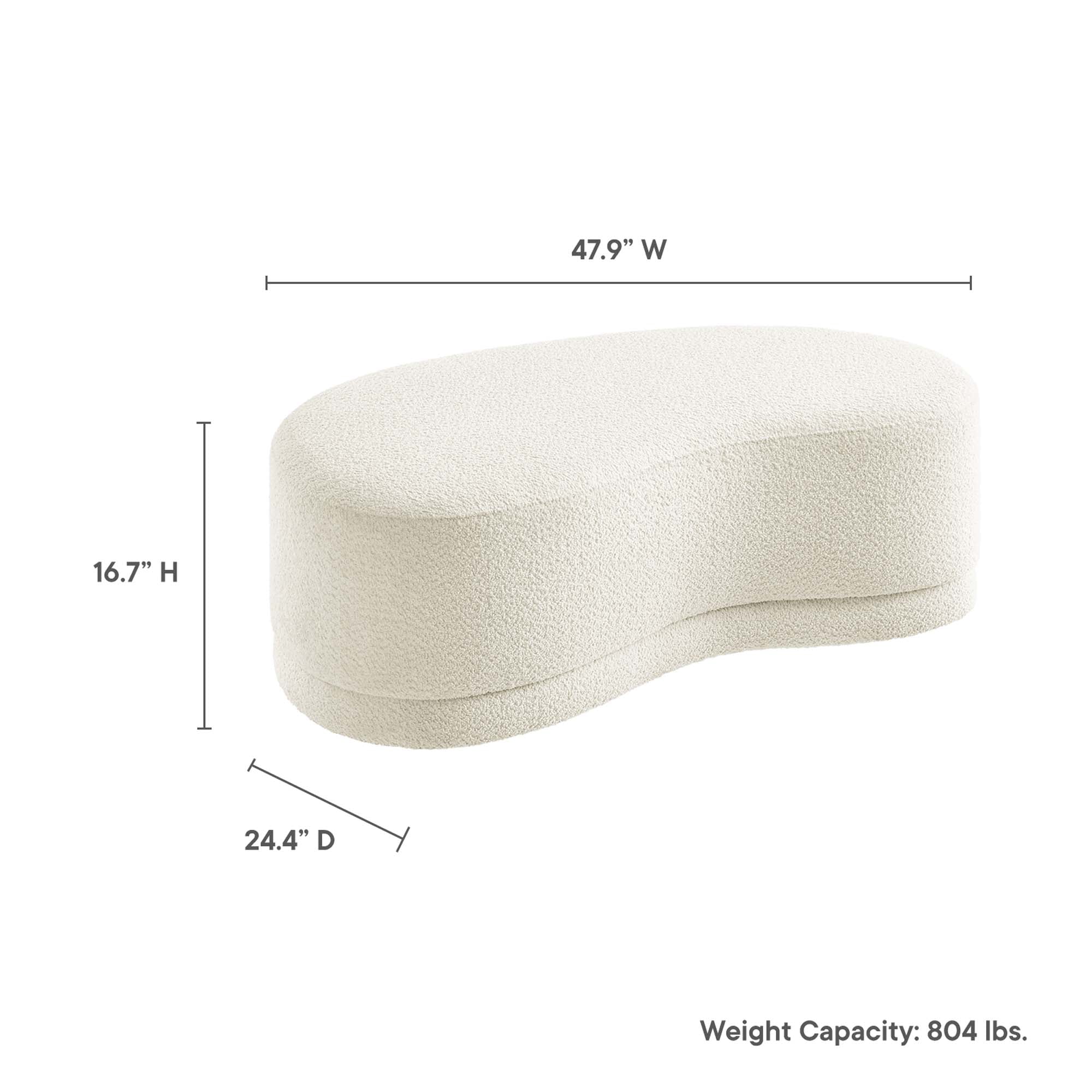 Modway Nimbus 48" Upholstered Ottoman Bench