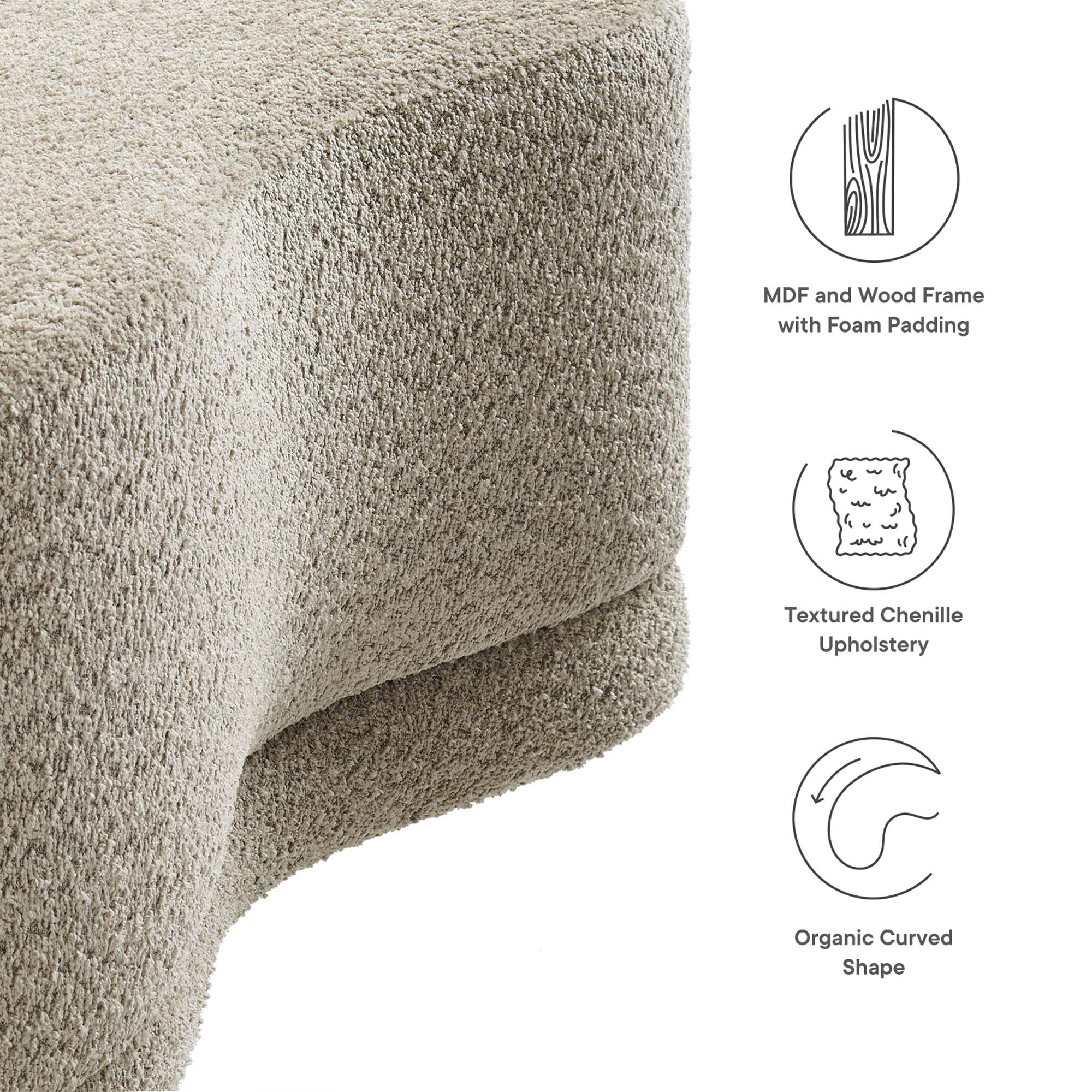 Modway Nimbus 48" Upholstered Ottoman Bench