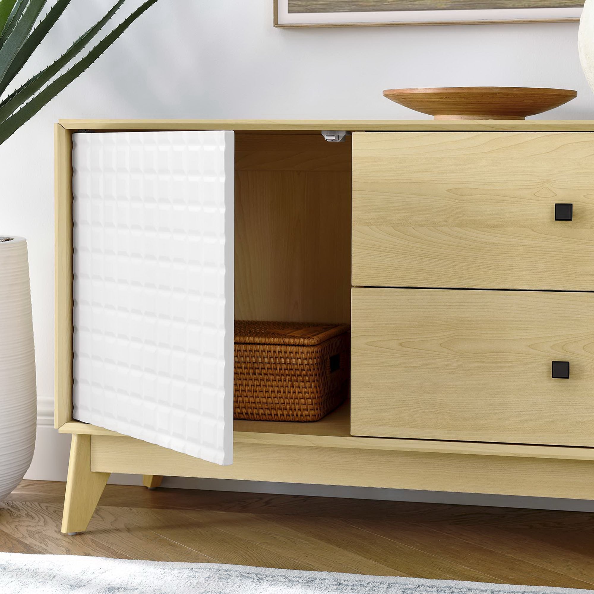 Modway Nectar 43" Wood Grain Accent Cabinet