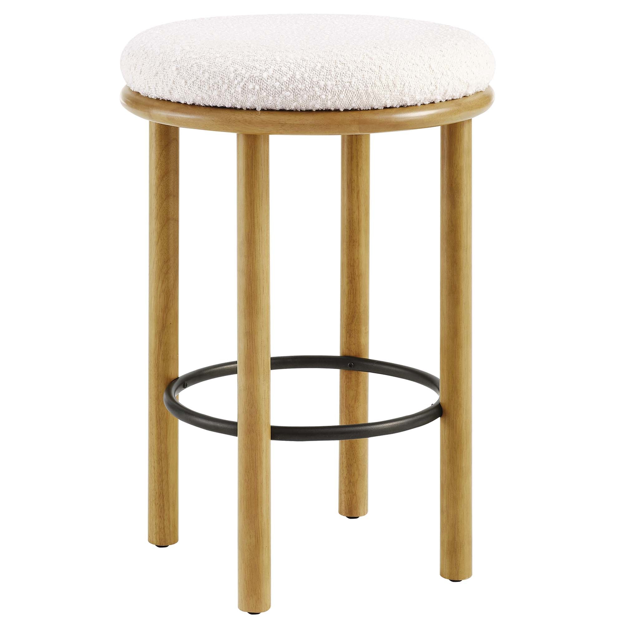 Modway Fable Boucle Fabric Counter Stools Set of 2