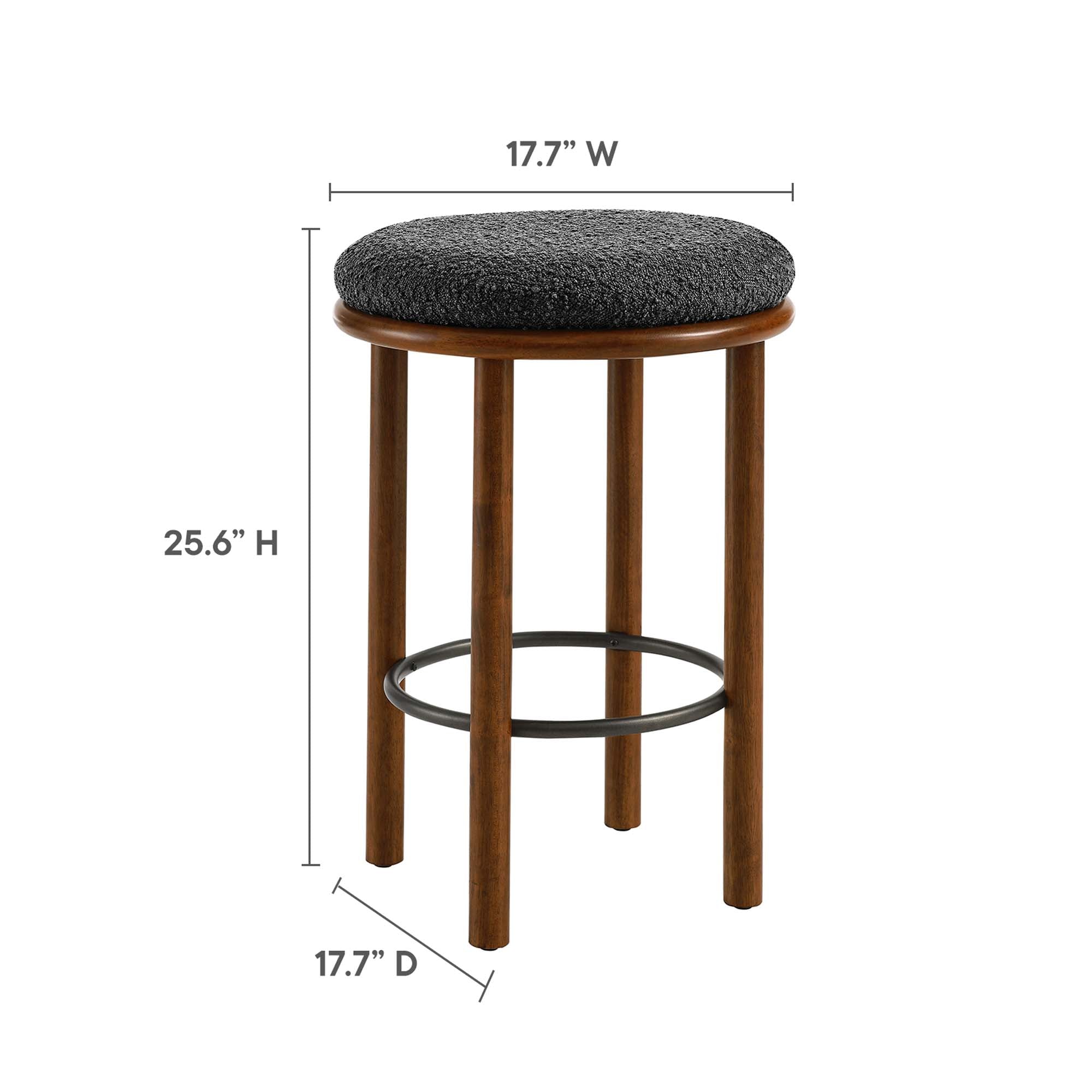 Modway Fable Boucle Fabric Counter Stools Set of 2