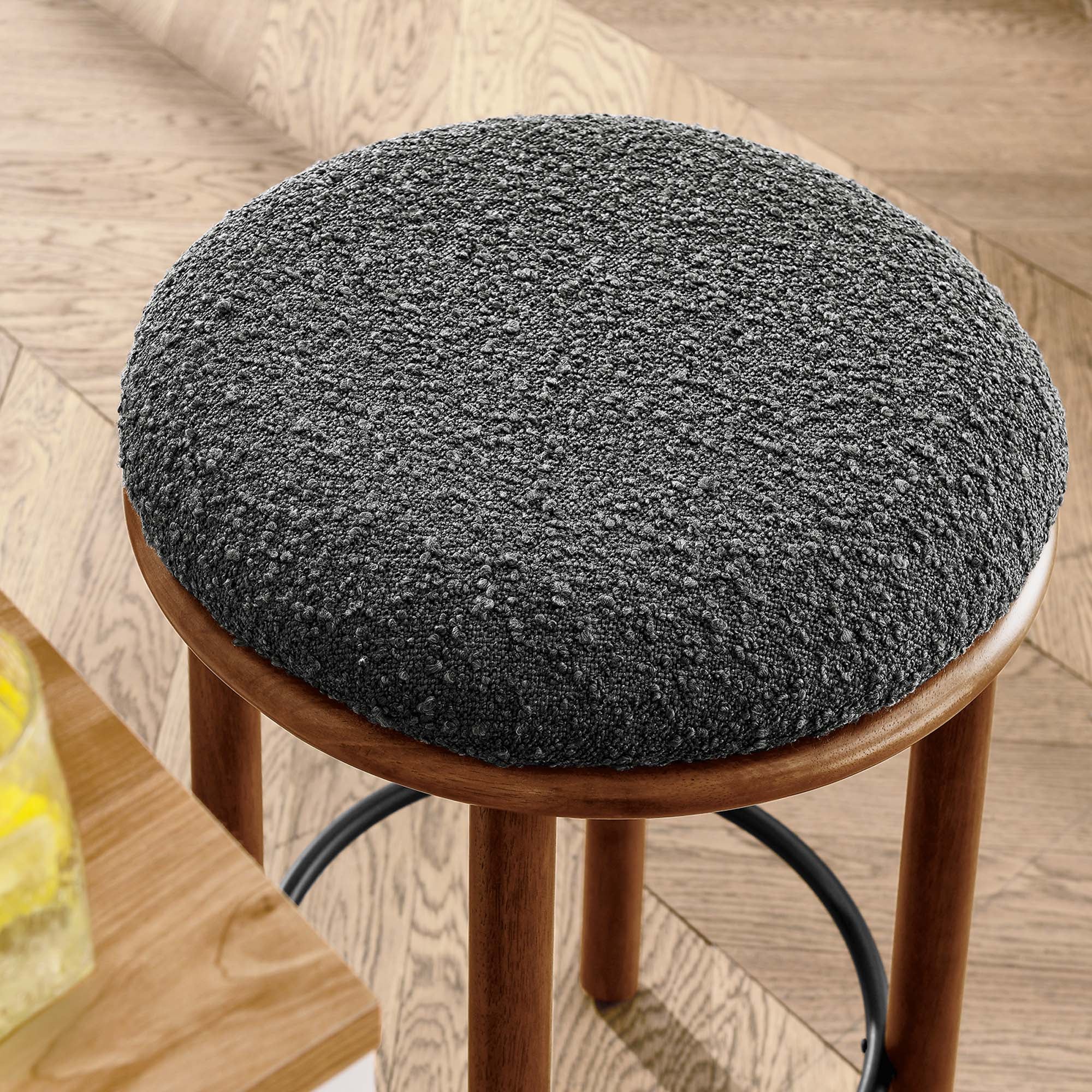 Modway Fable Boucle Fabric Counter Stools Set of 2