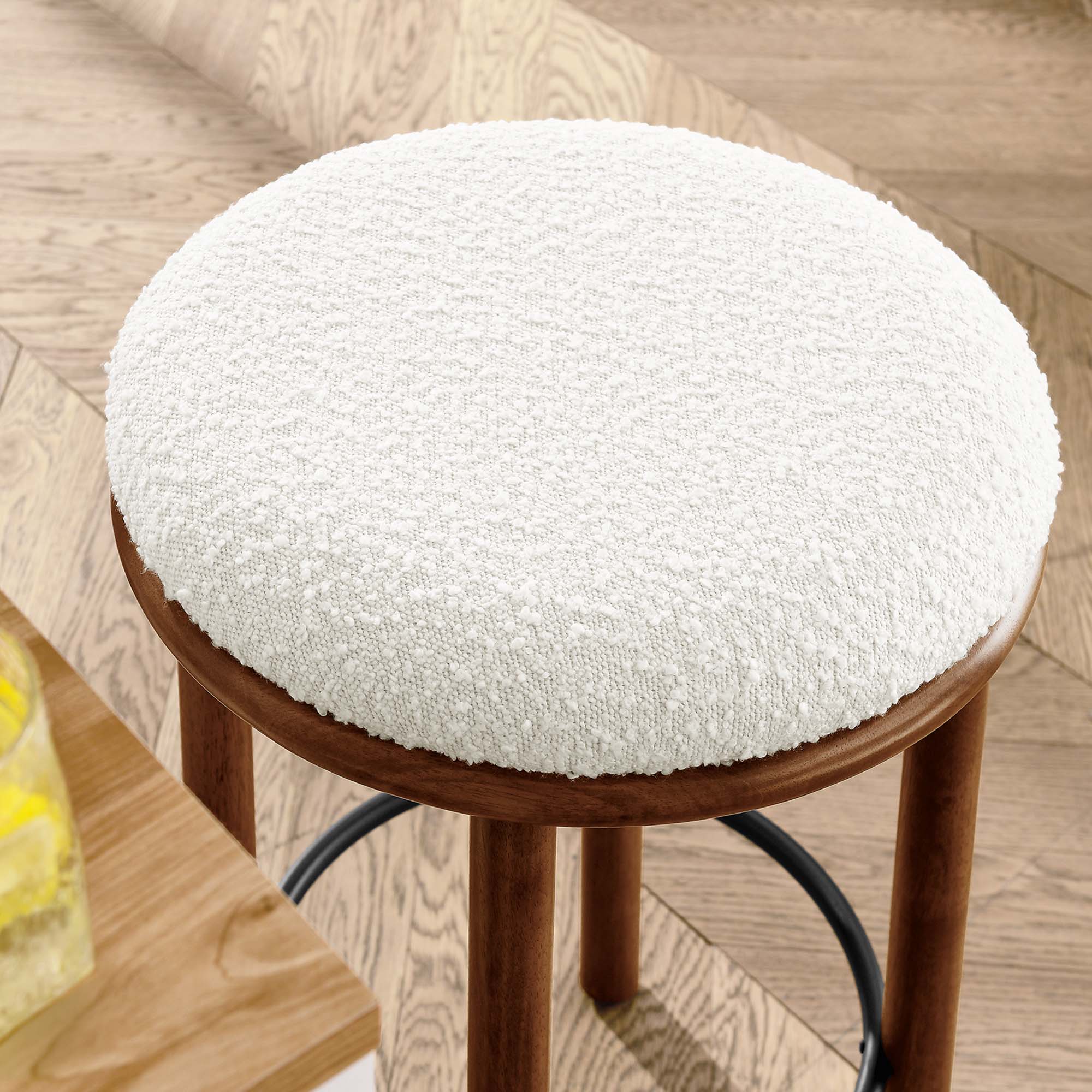 Modway Fable Boucle Fabric Counter Stools Set of 2