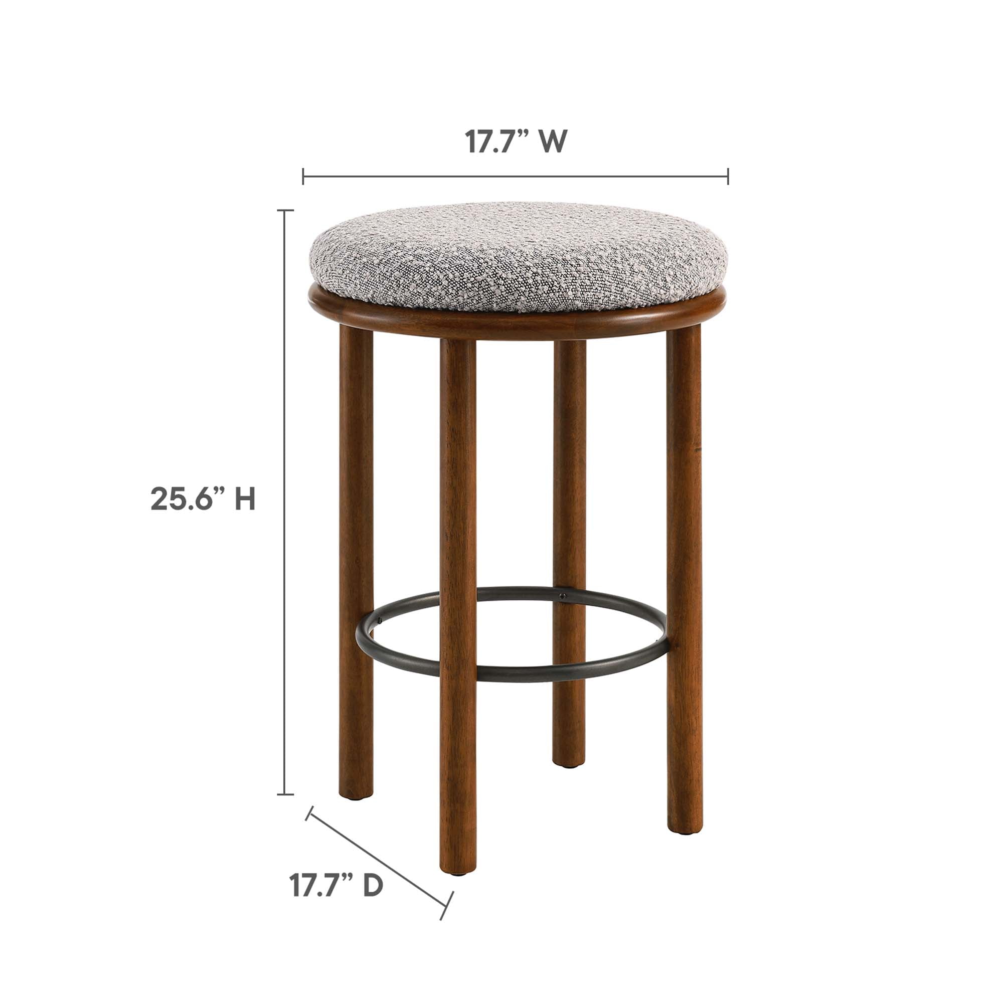 Modway Fable Boucle Fabric Counter Stools Set of 2