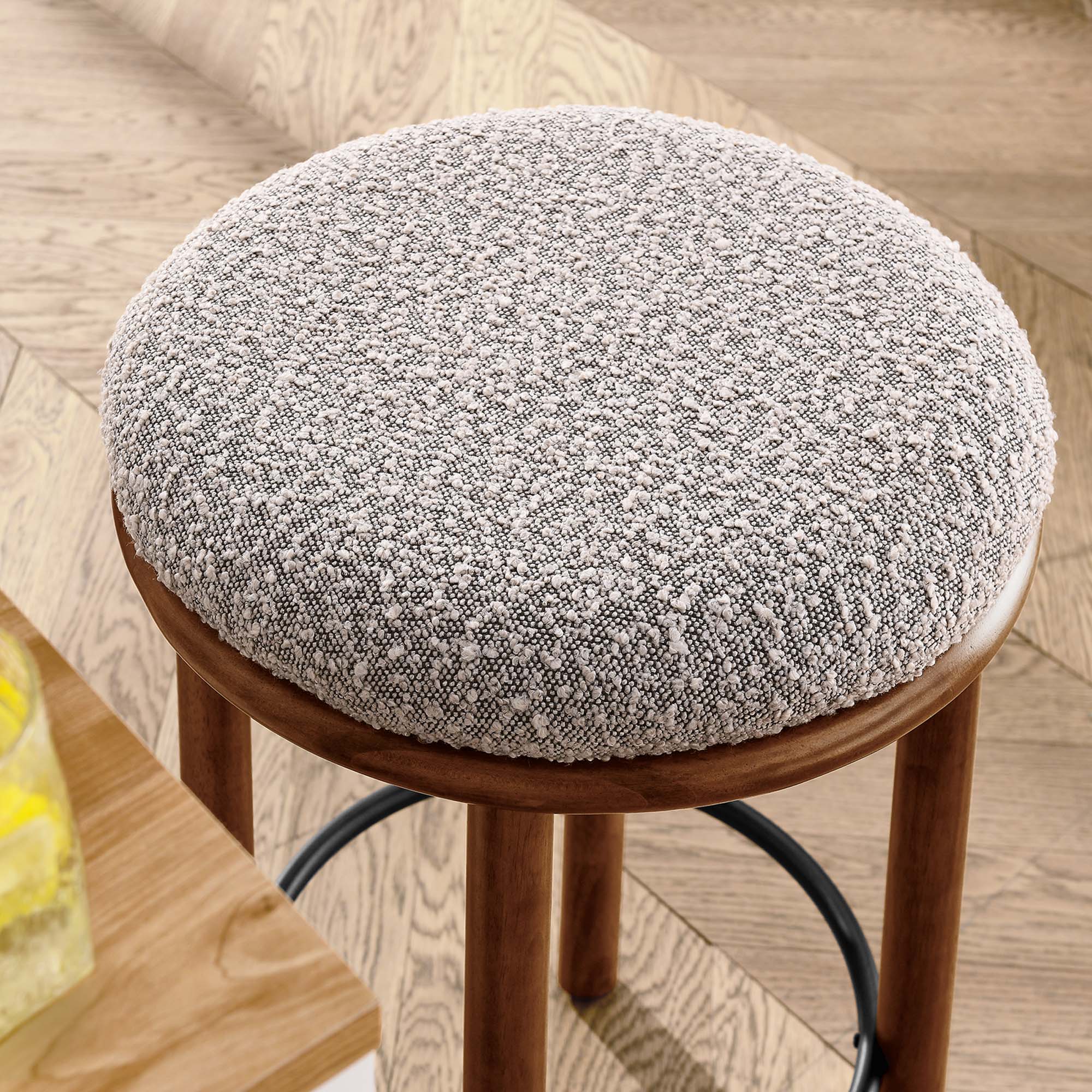 Modway Fable Boucle Fabric Counter Stools Set of 2