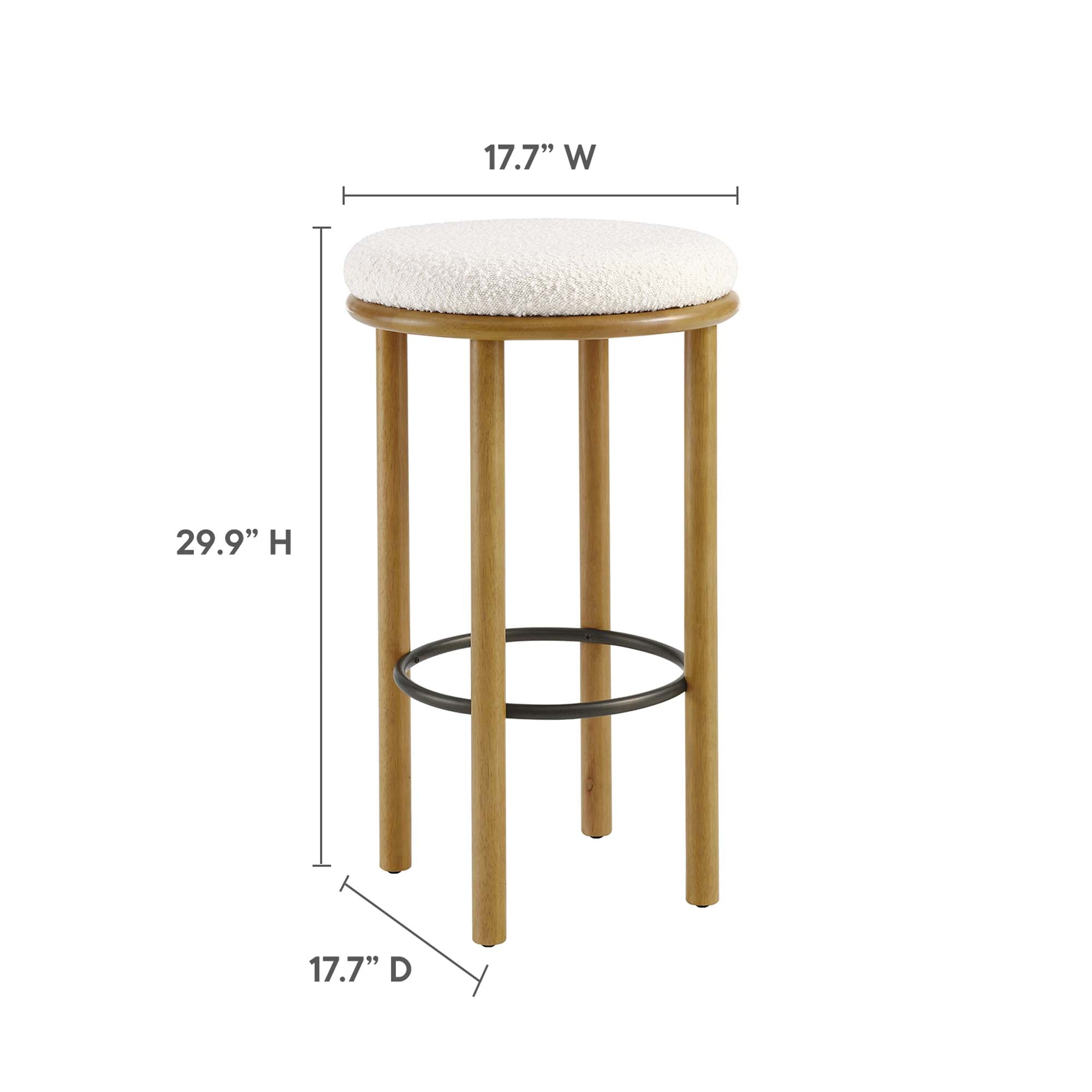 Modway Fable Boucle Fabric Bar Stools Set of 2