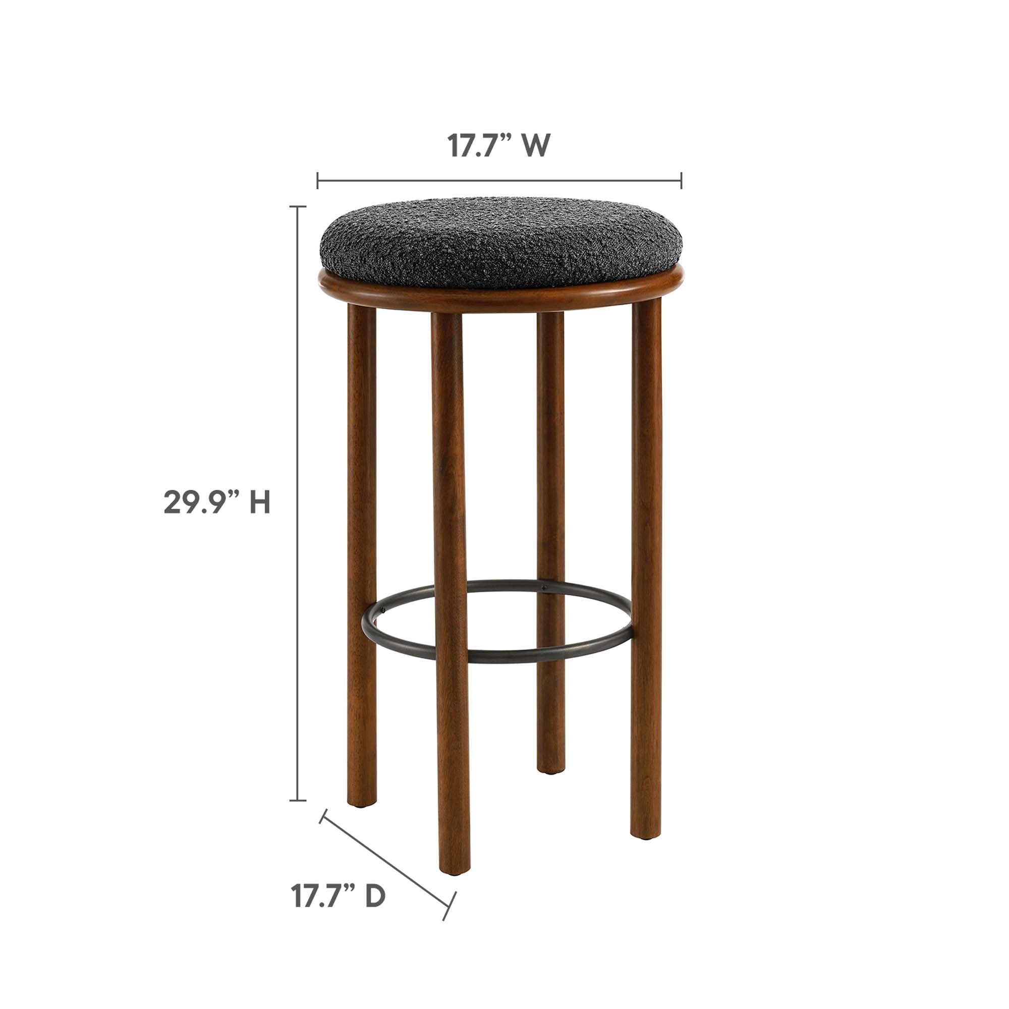 Modway Fable Boucle Fabric Bar Stools Set of 2